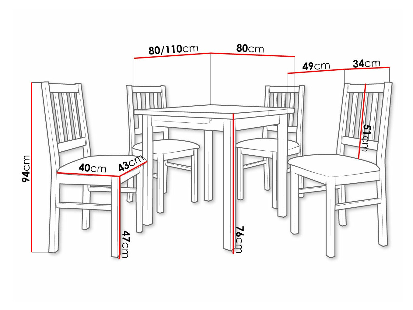 Set de dining Victorville 275 (Kronos 22)