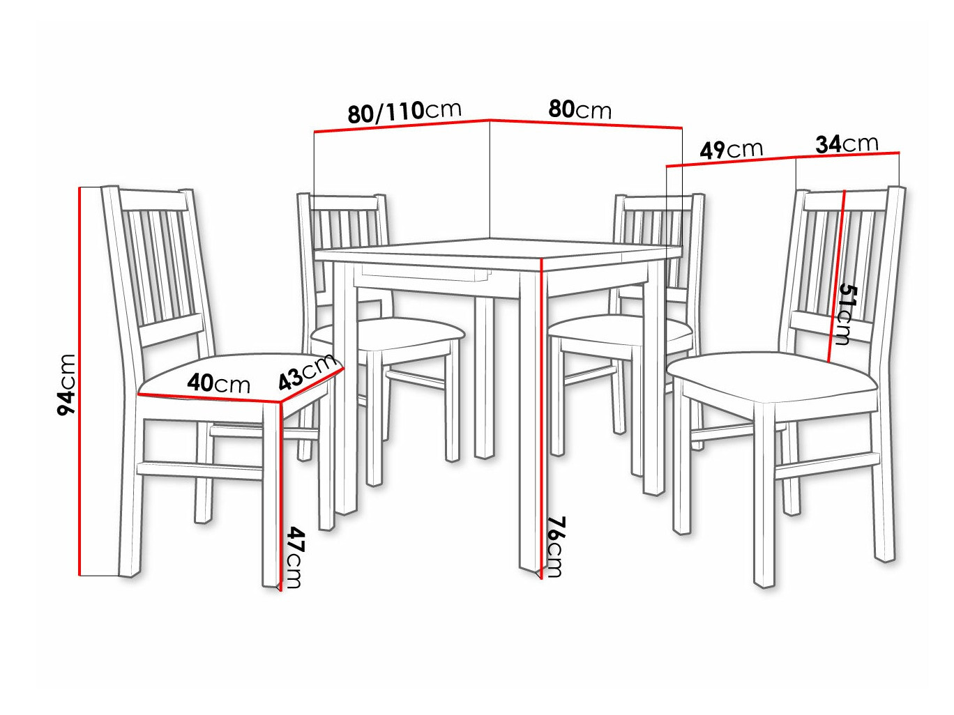 Set de dining Victorville 275 (Kronos 7)