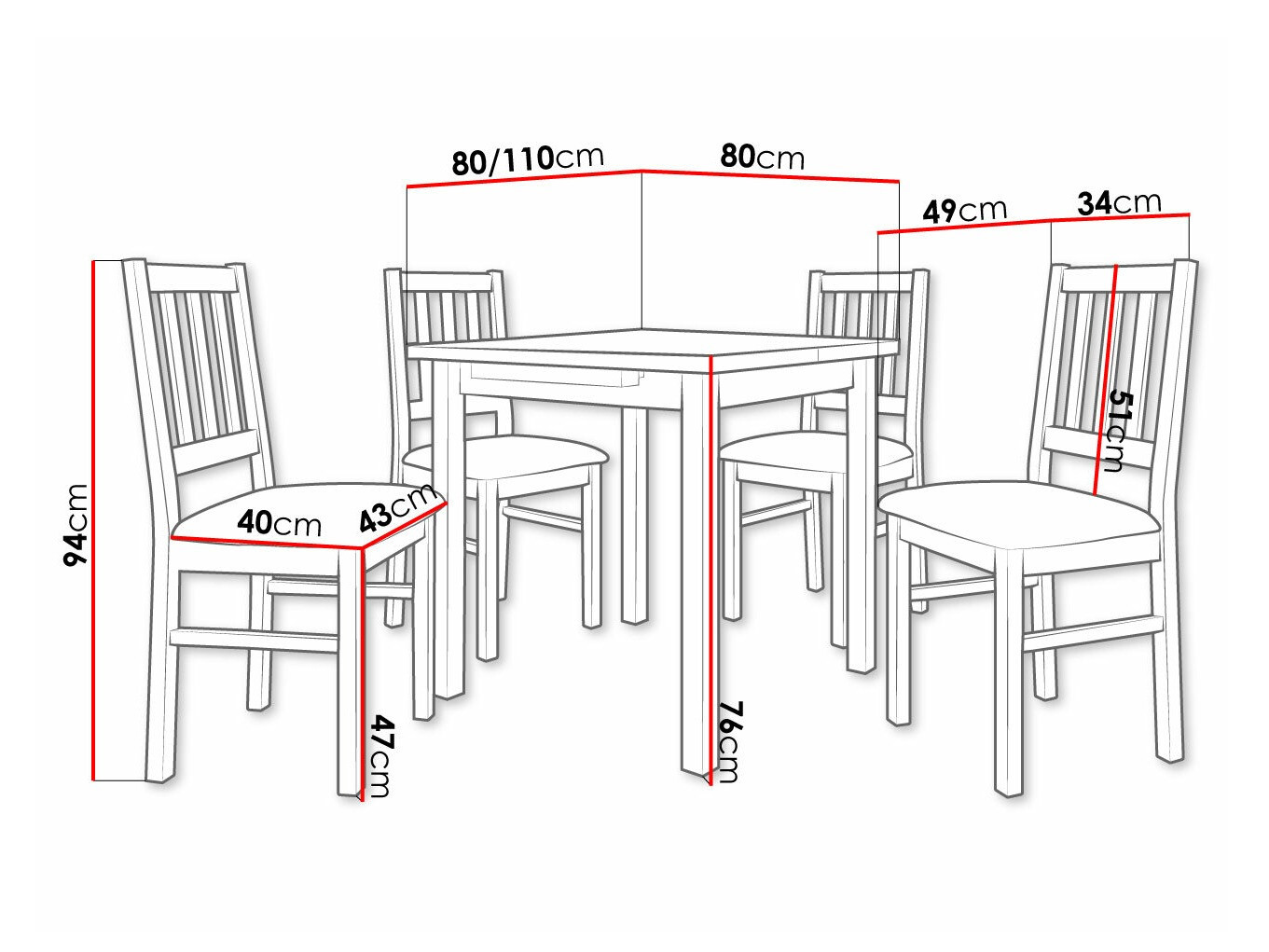 Set de dining Victorville 275 (Kronos 7)