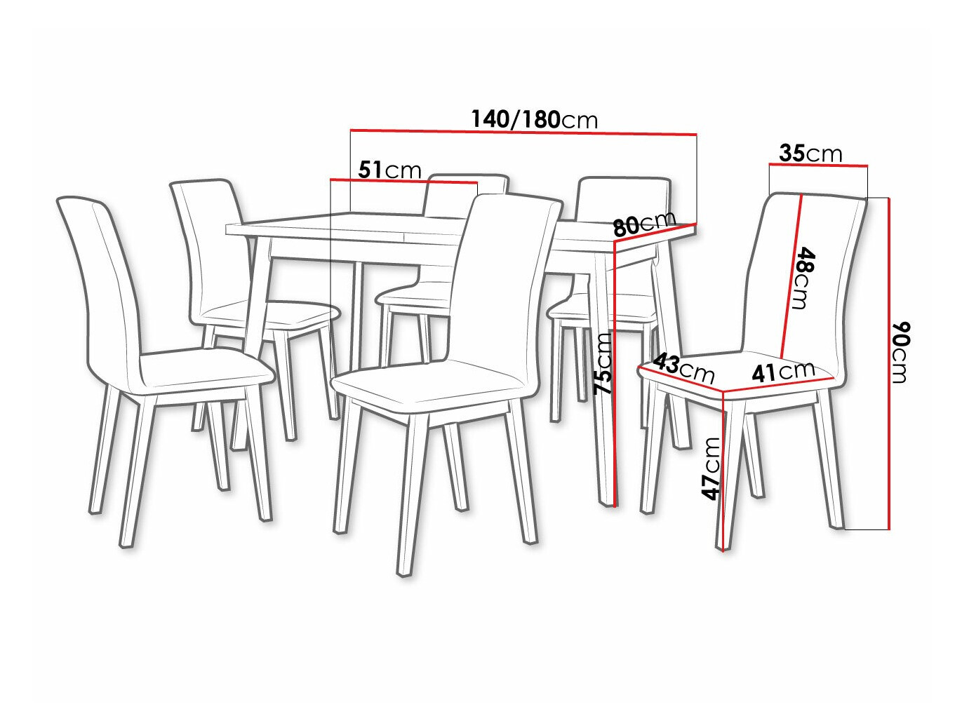 Set de dining Victorville 288 (Kronos 22)