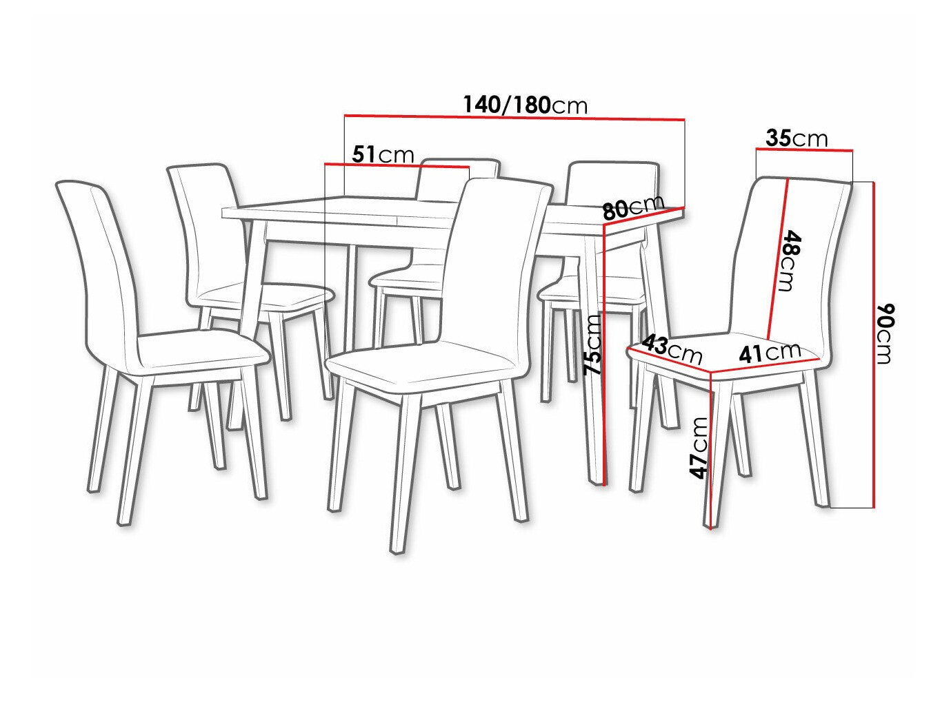 Set de dining Victorville 288 (Kronos 22)