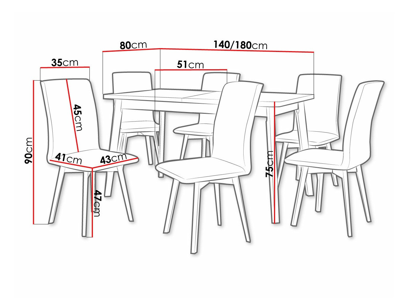 Set de dining Victorville 291 (Kronos 22)