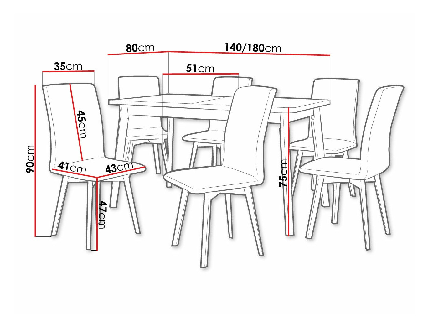 Set de dining Victorville 291 (Kronos 22)