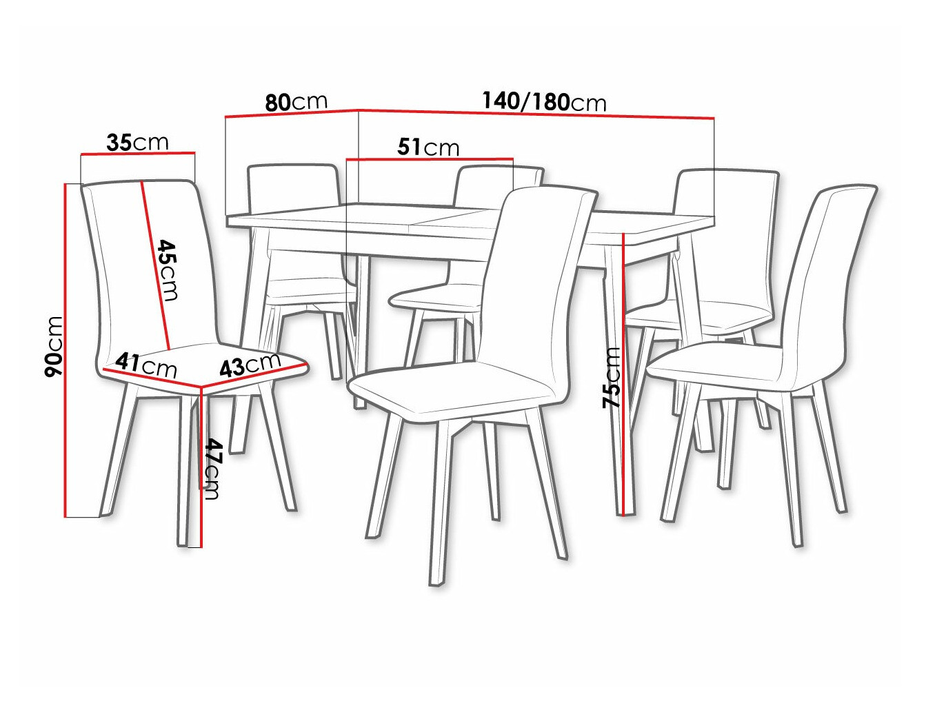 Set de dining Victorville 291 (Kronos 7)