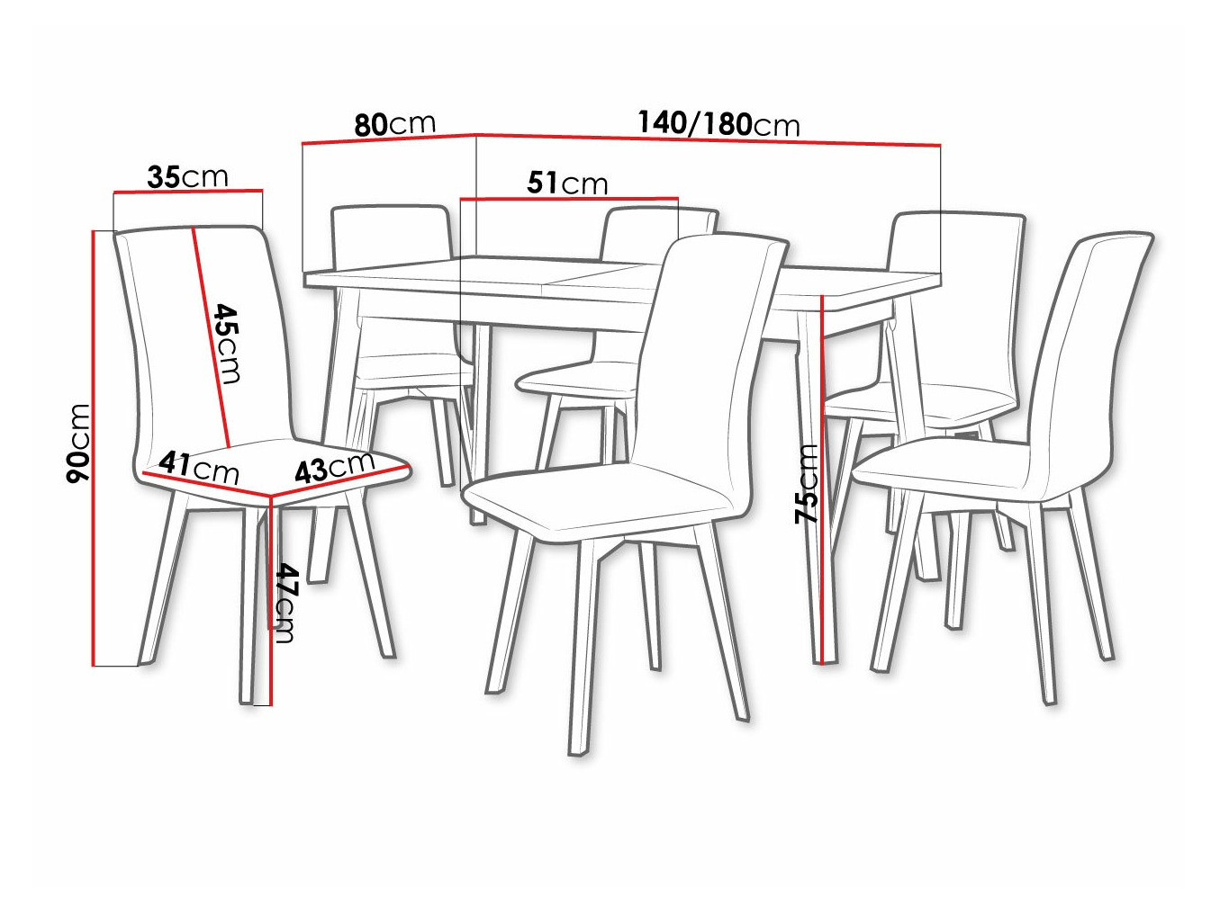 Set de dining Victorville 291 (Paros 2)