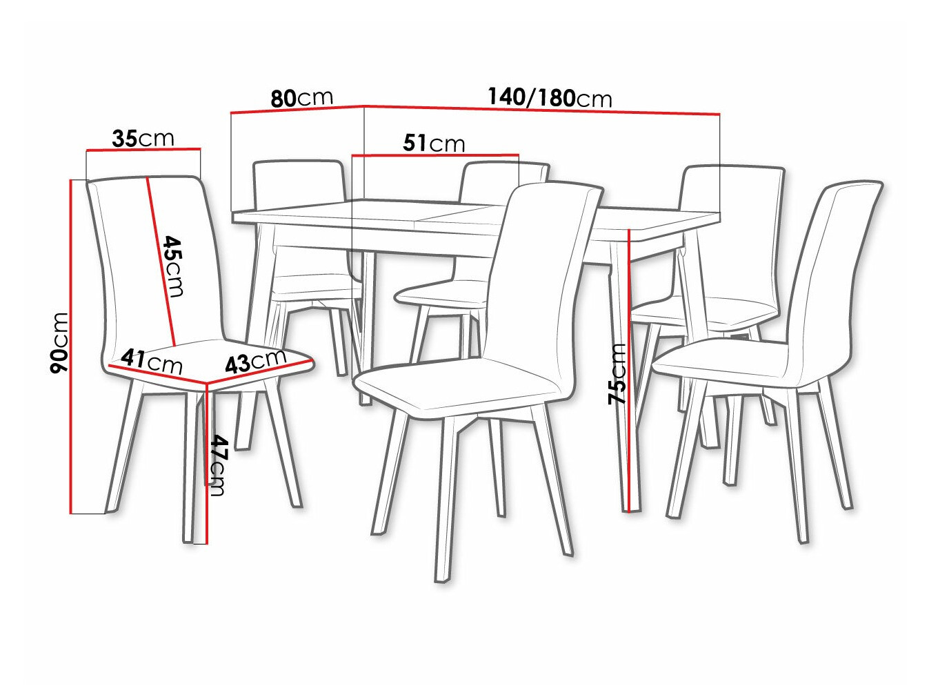 Set de dining Victorville 292 (Kronos 22)