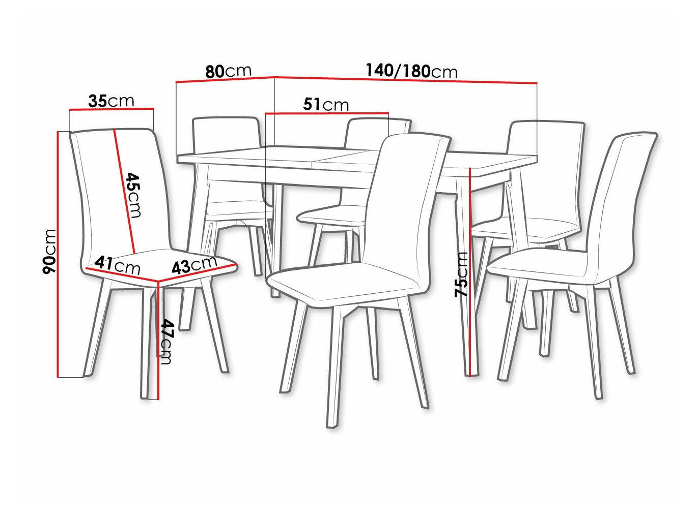 Set de dining Victorville 292 (Kronos 7)