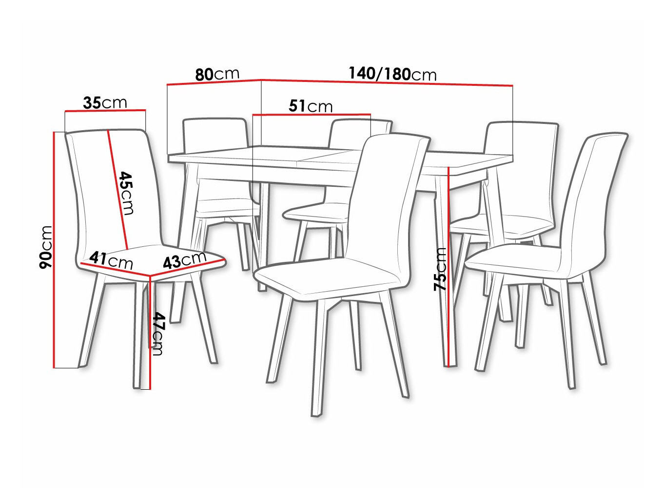 Set de dining Victorville 292 (Kronos 7)