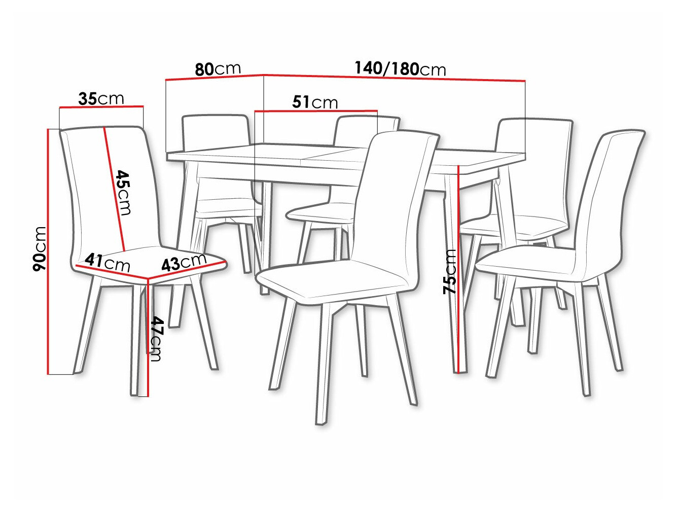 Set de dining Victorville 292 (Paros 2)
