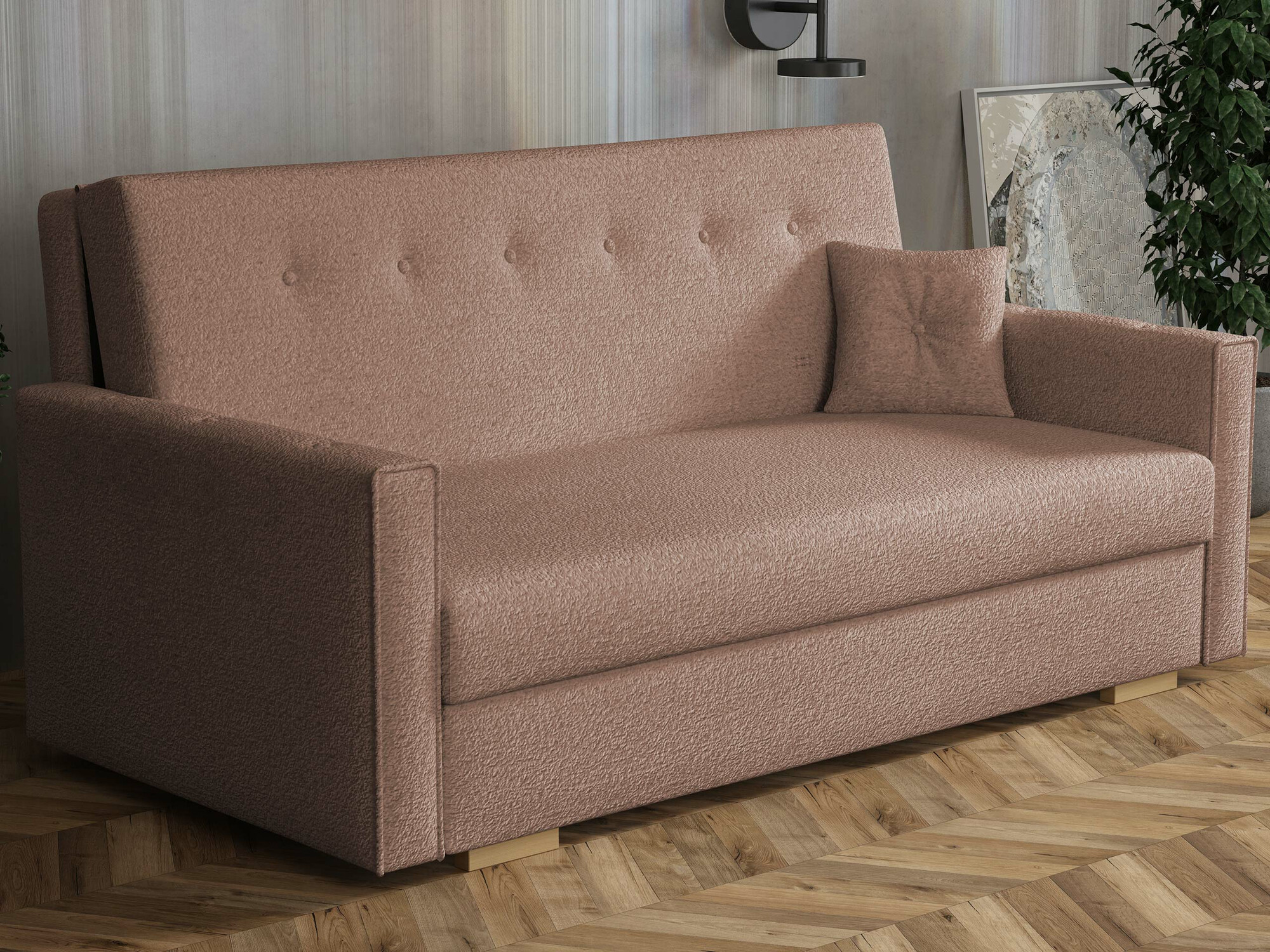 Canapea extensibilă Caelrin IV (Coral 45)