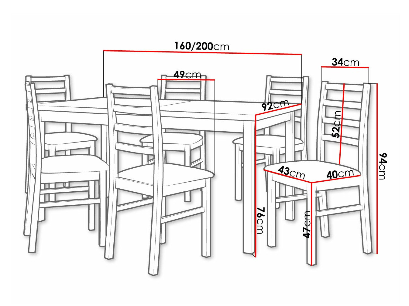 Set de dining Victorville 307 (Zetta 297)