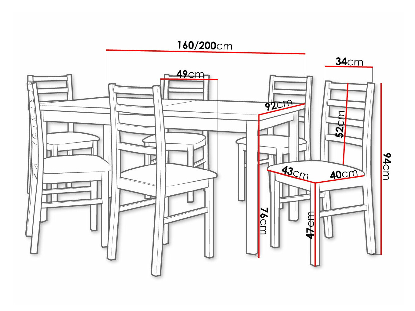 Set de dining Victorville 307 (Zetta 297)