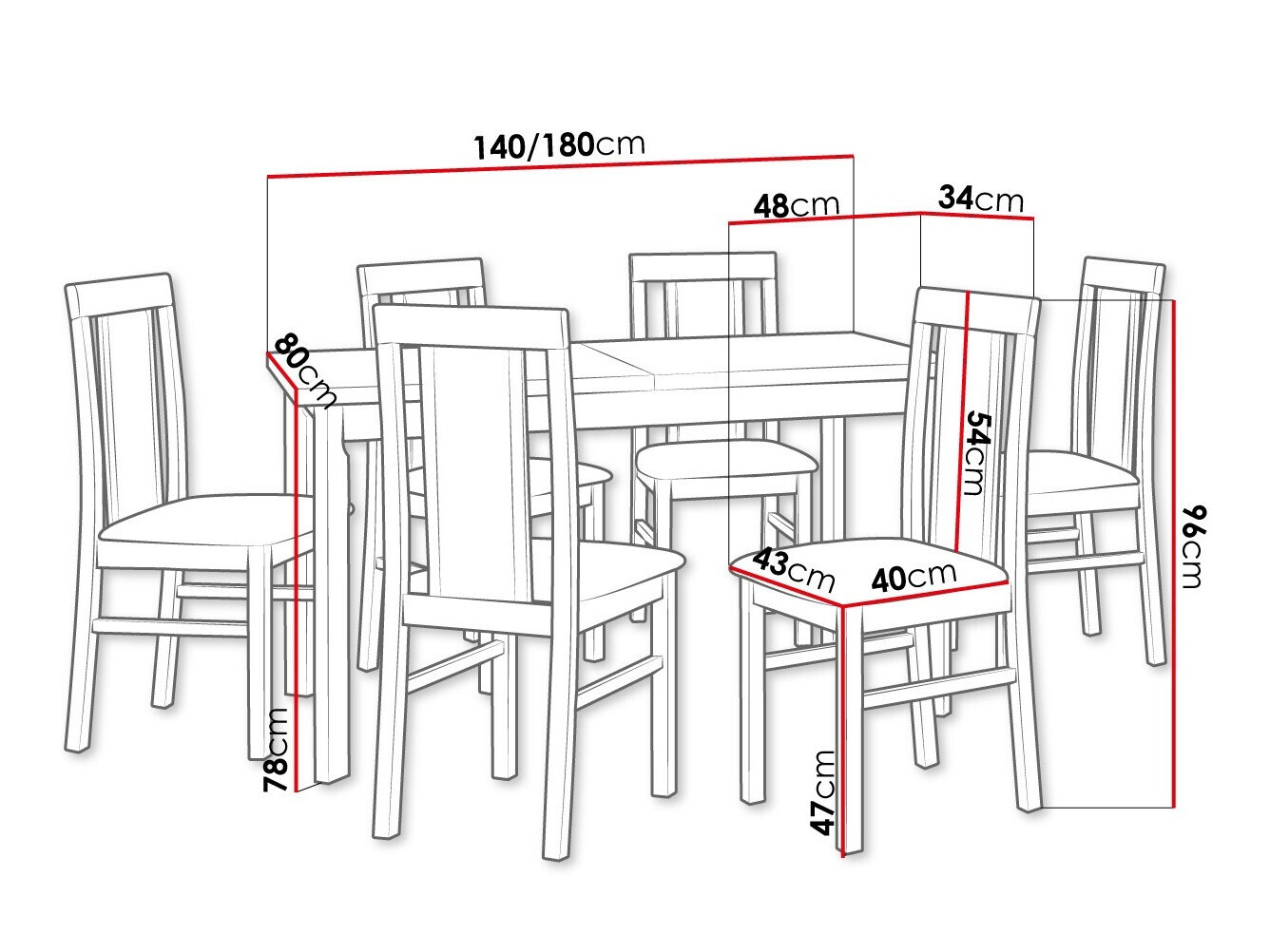 Set de dining Victorville 315 (Paros 2)