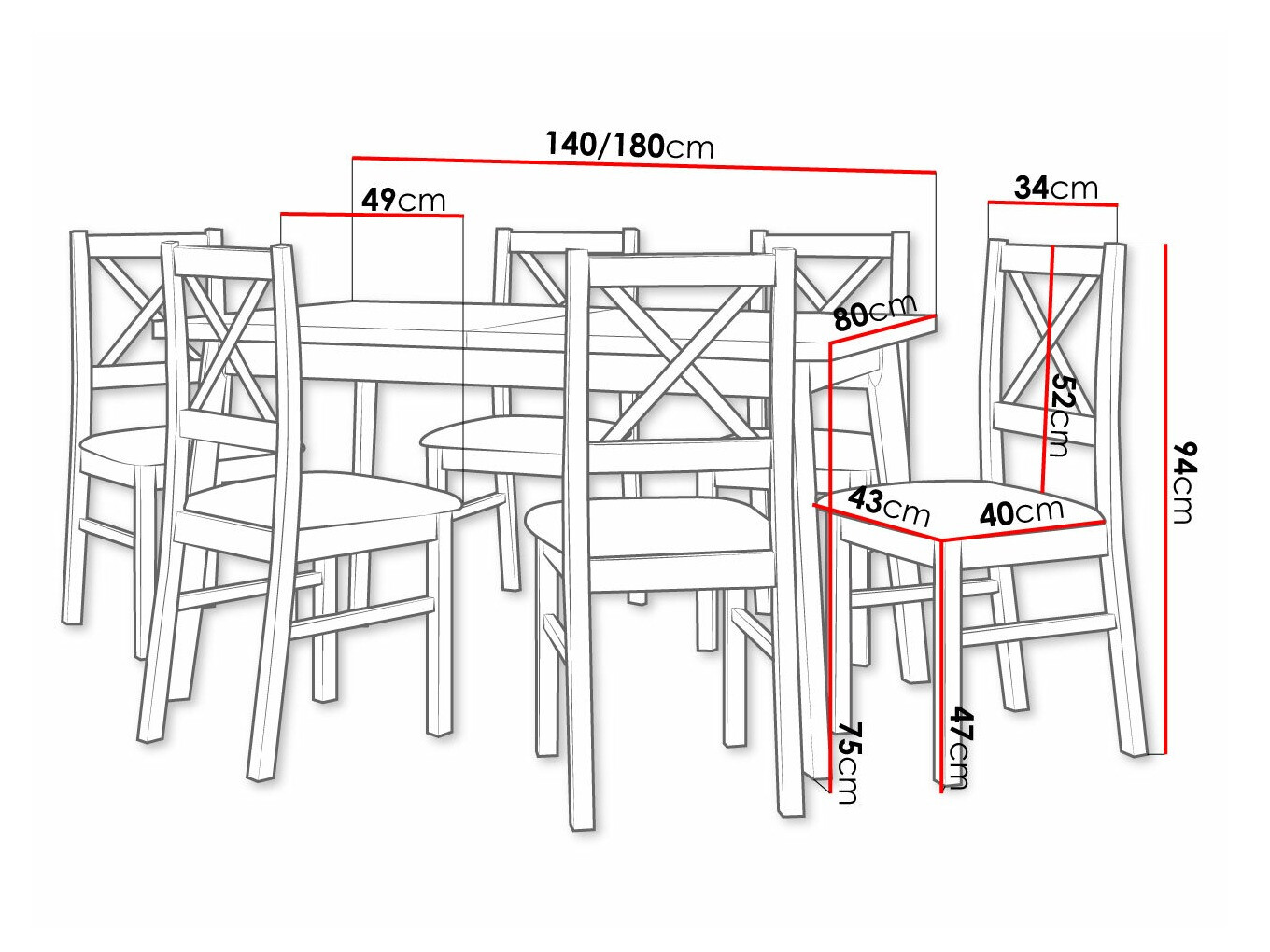 Set de dining Victorville 316 (Zetta 297)