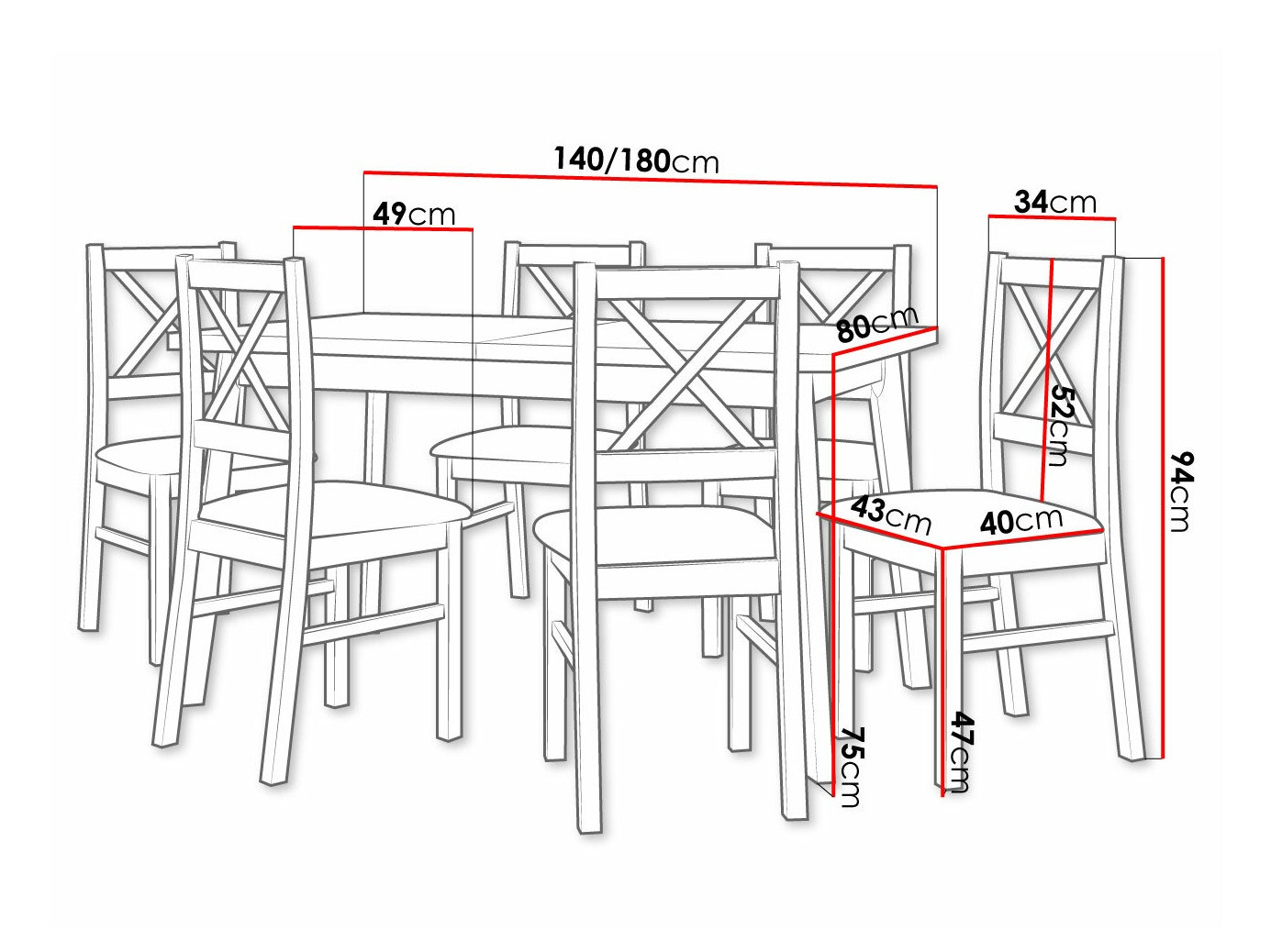 Set de dining Victorville 317 (Zetta 297)