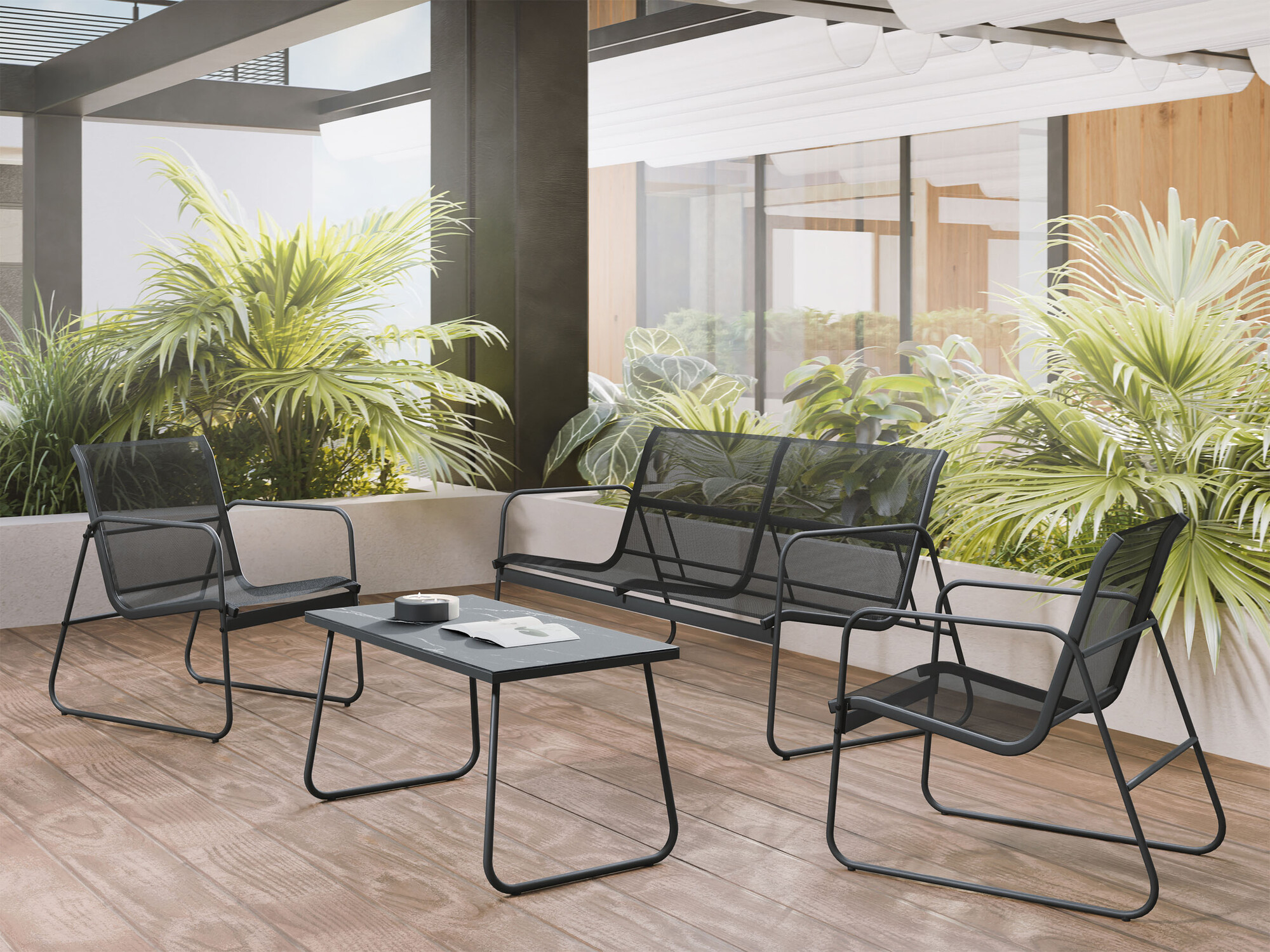 Set mobilier de exterior Epulitas (Antracit)