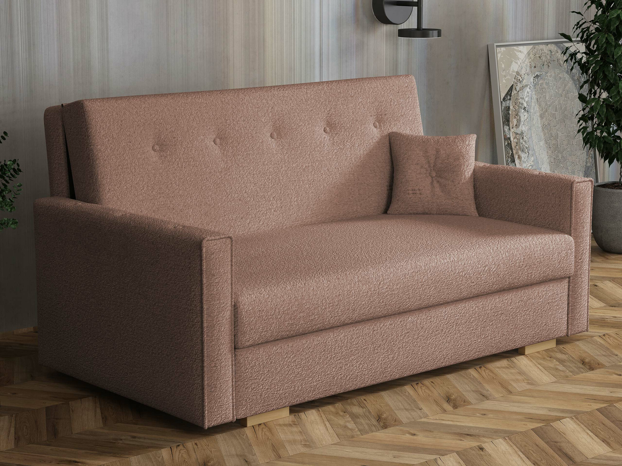 Canapea extensibilă Caelrin III (Coral 45)