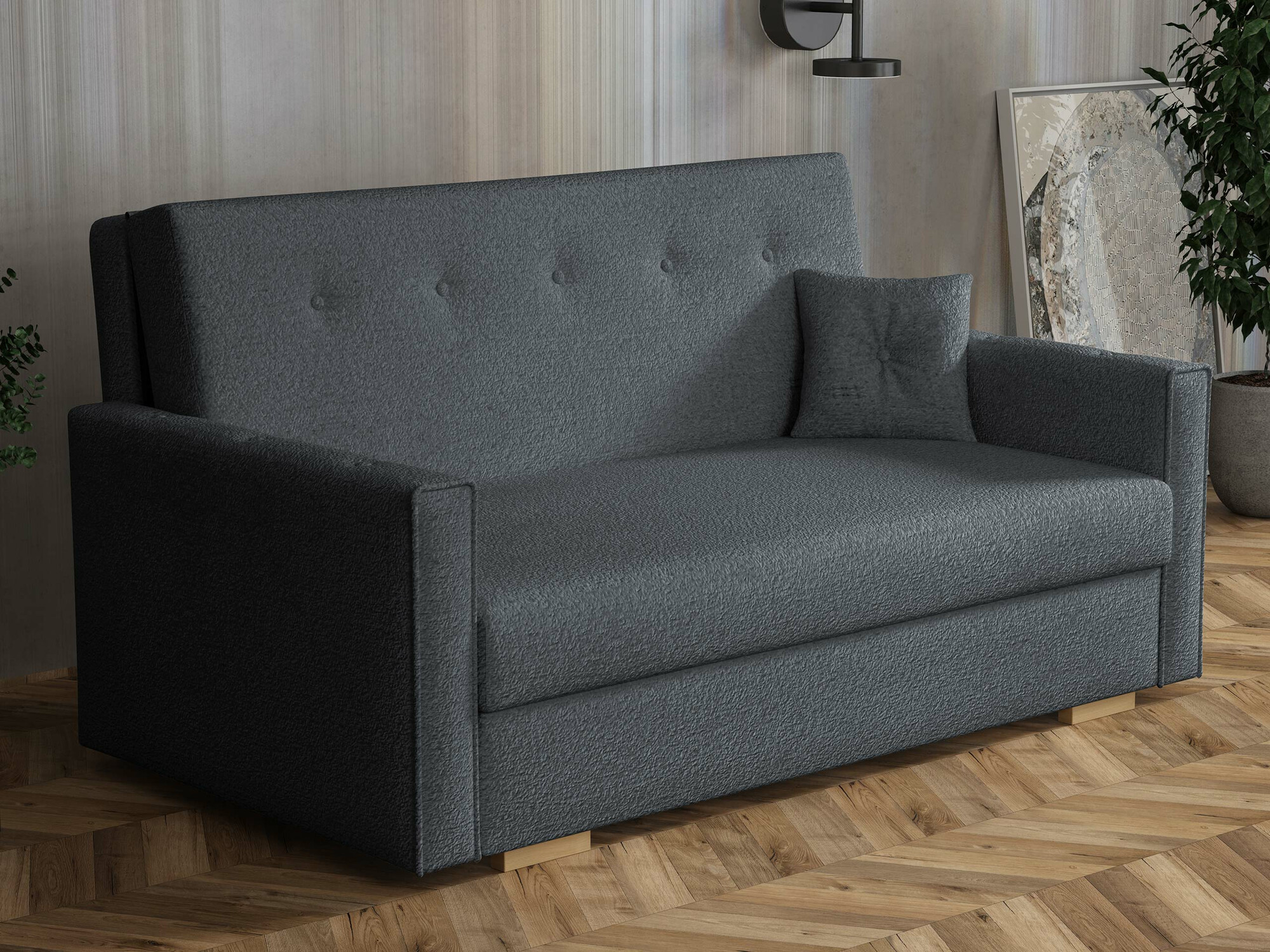 Canapea extensibilă Caelrin III (Coral 80)