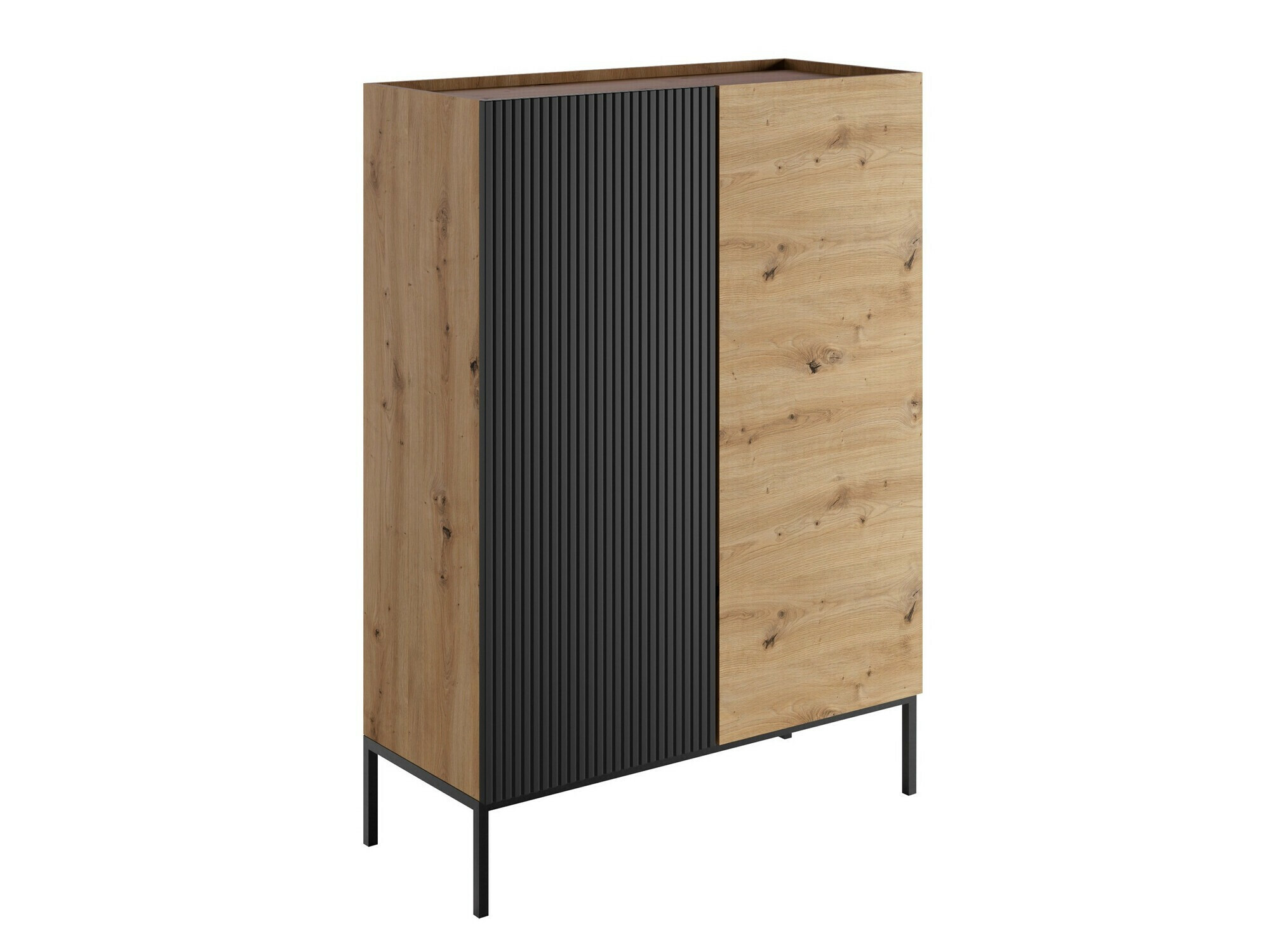 Raft Lunole 100 (Stejar artizan + Negru)
