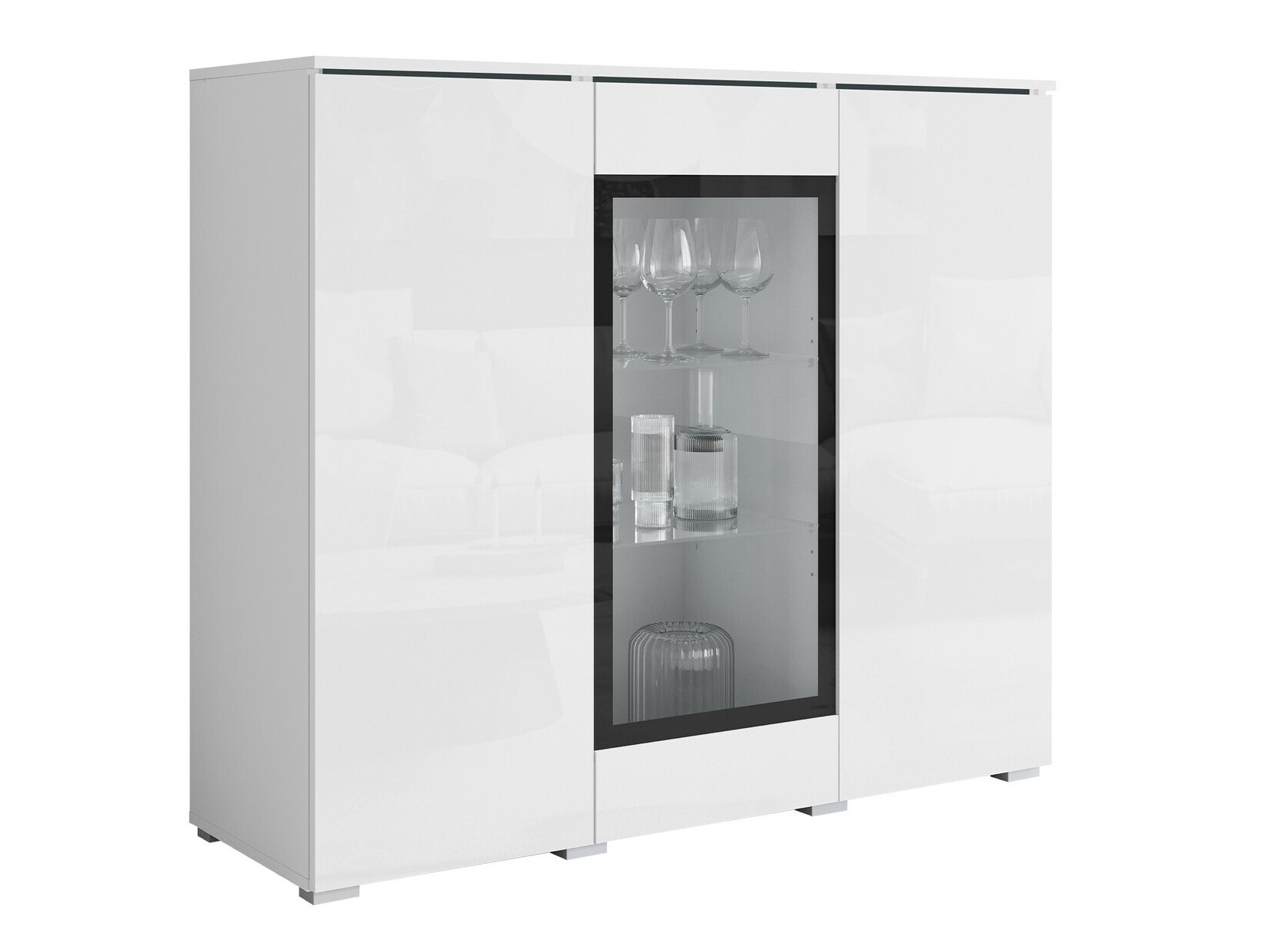 Bufet Mirfivo 103 (Alb + Alb lucios)