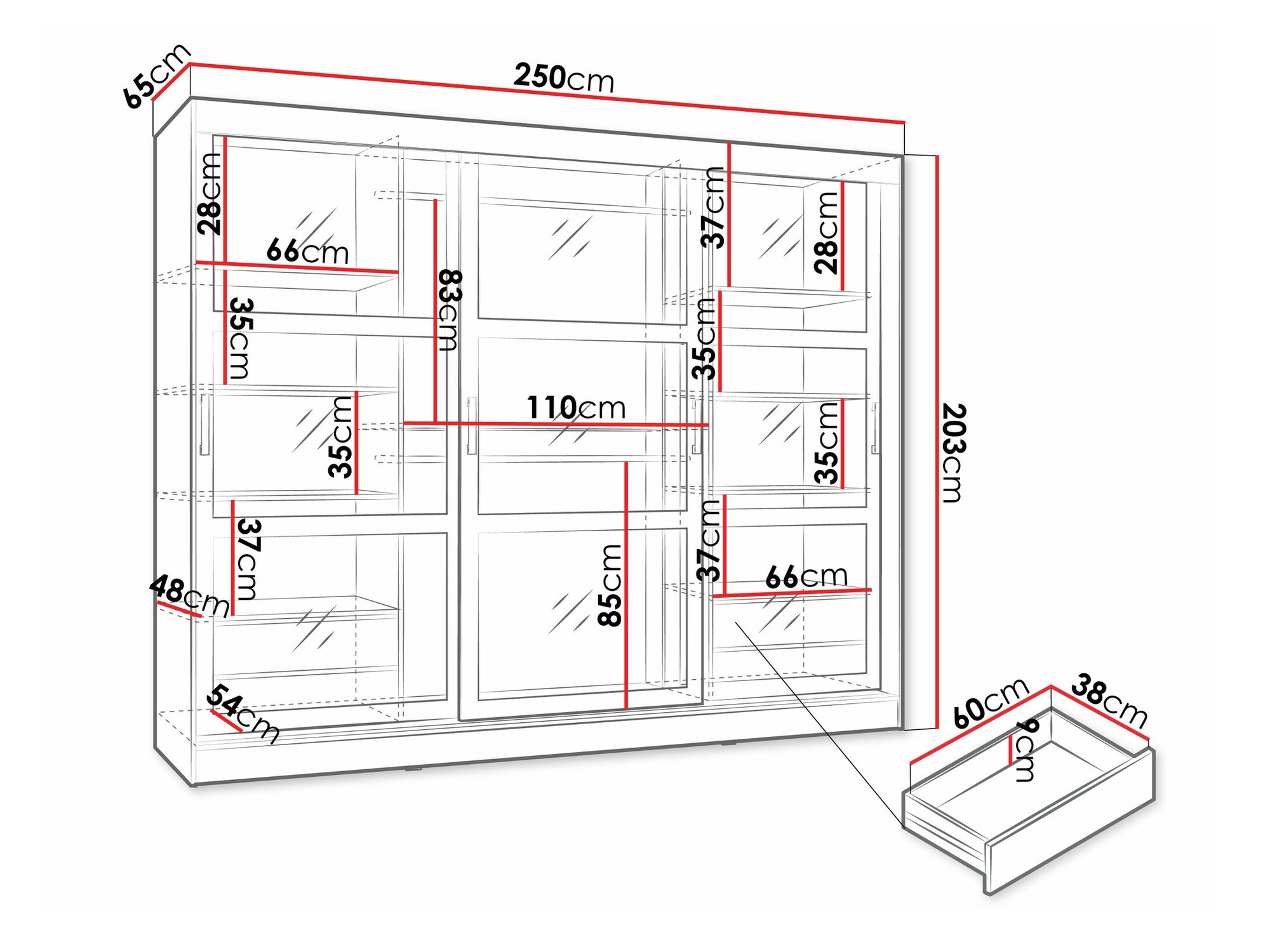 Dulap Comfivo Opus (Negru)