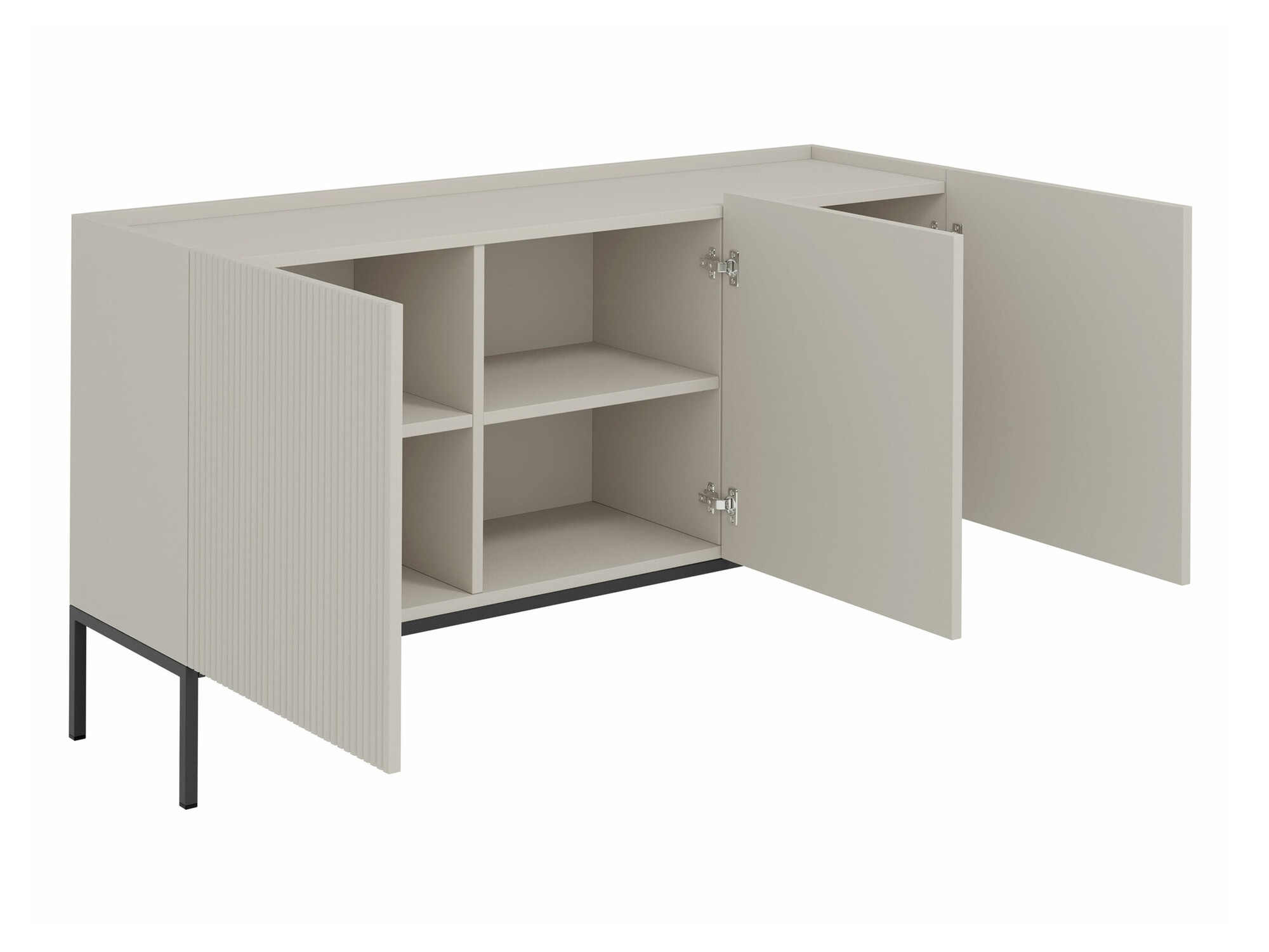 Set de living Lunole 110 (Stejar artizan + Negru)