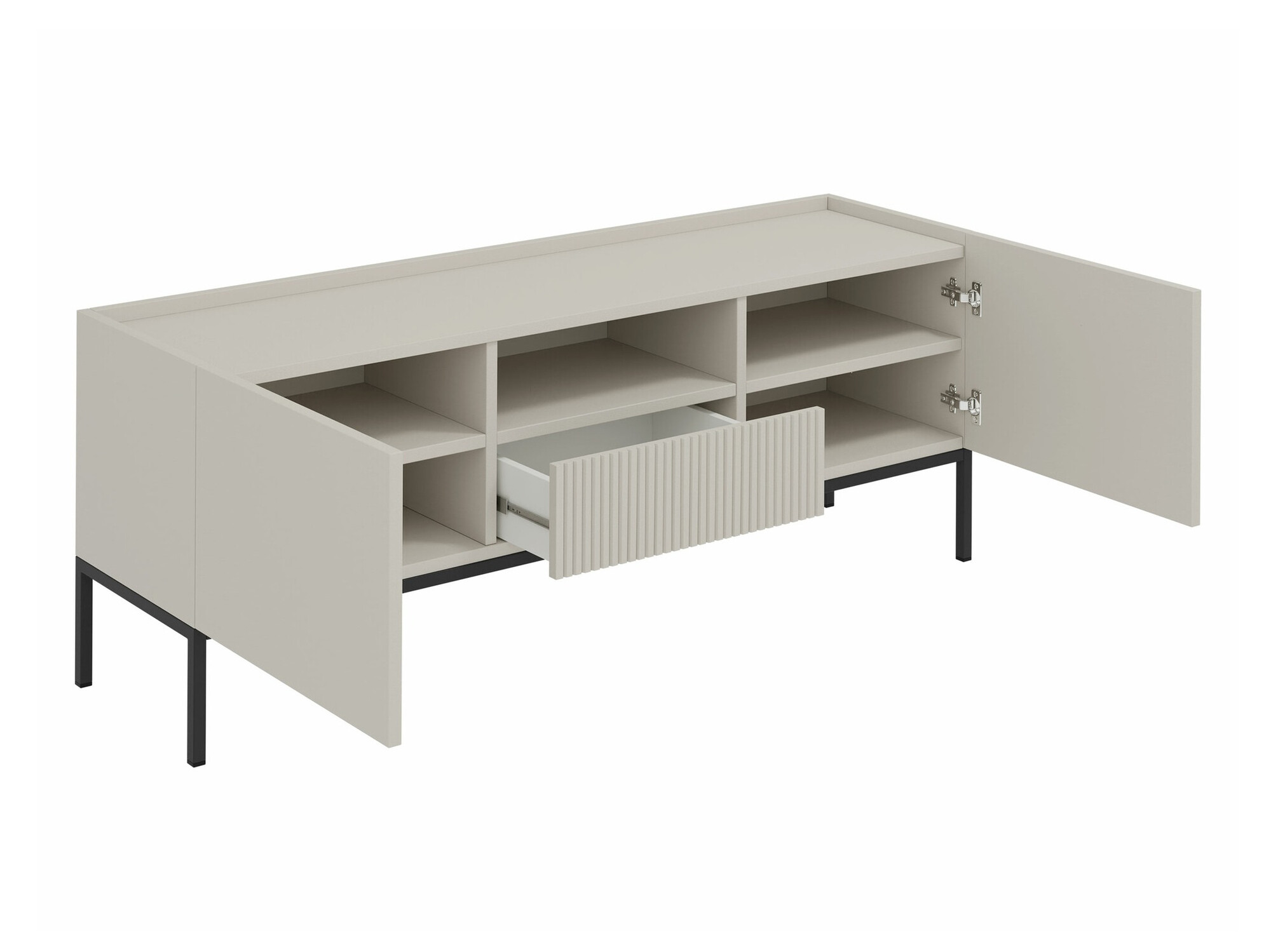 Set de living Lunole 110 (Stejar artizan + Negru)