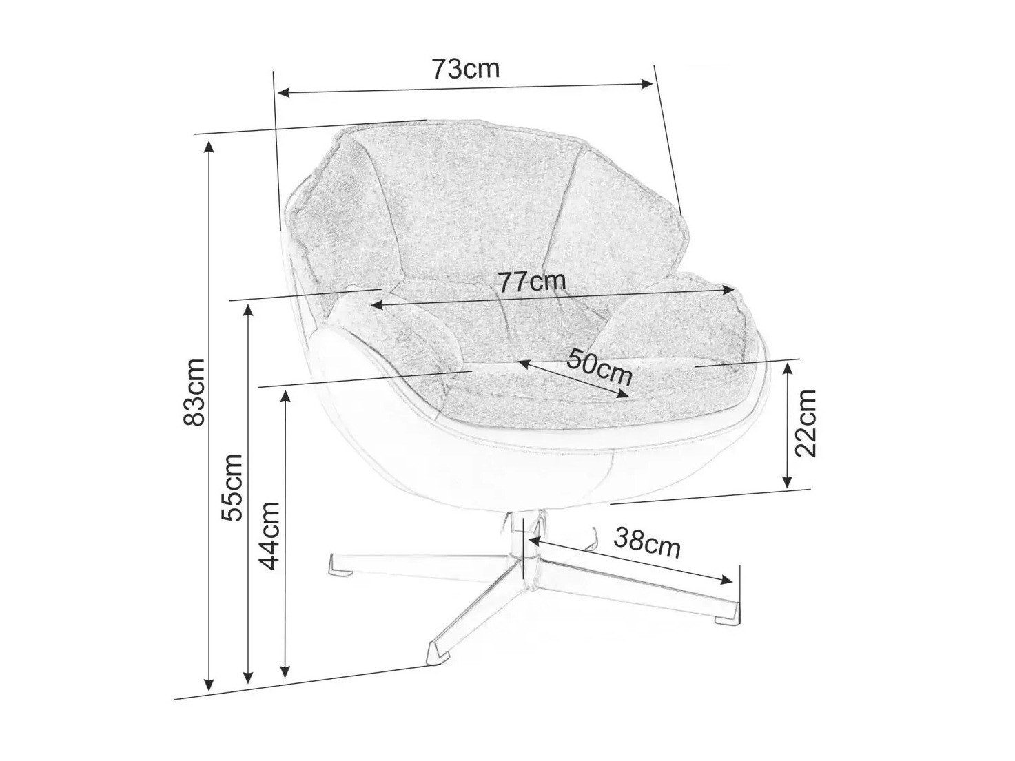 Fotoliu Detroit 699 (Bej)