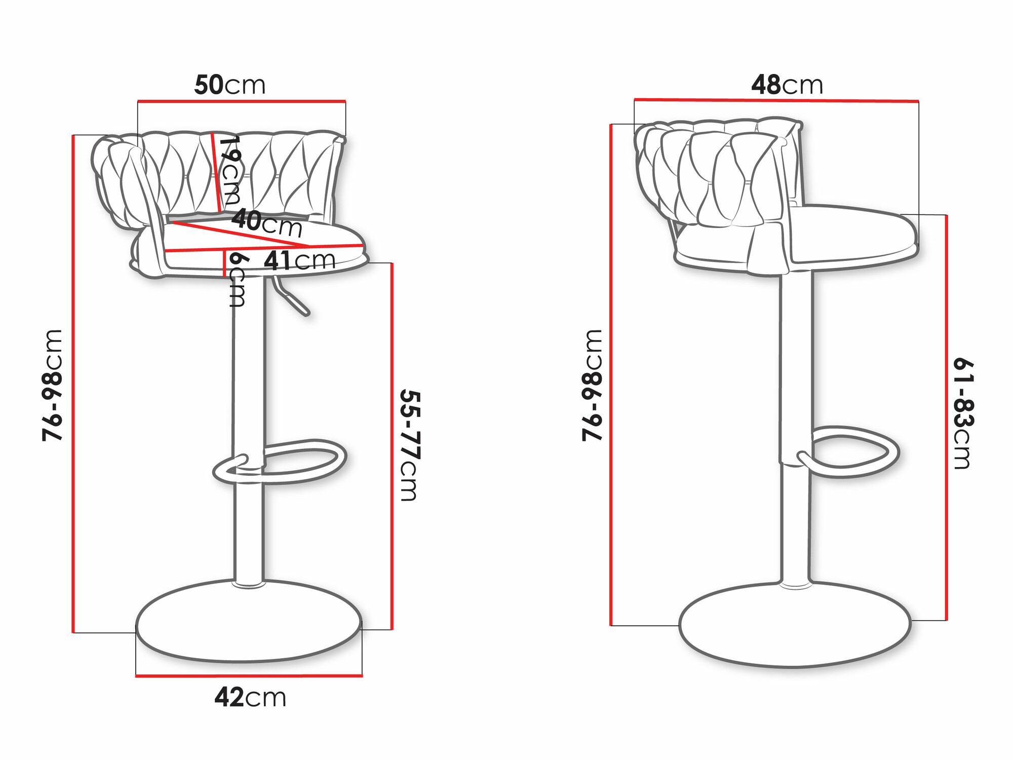 Scaun bar Comfivo Hilaritas III (Argint + Gri)