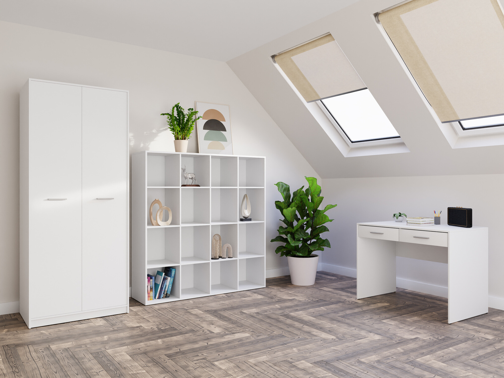 Set birou acasă Novsore 166 (Alb)