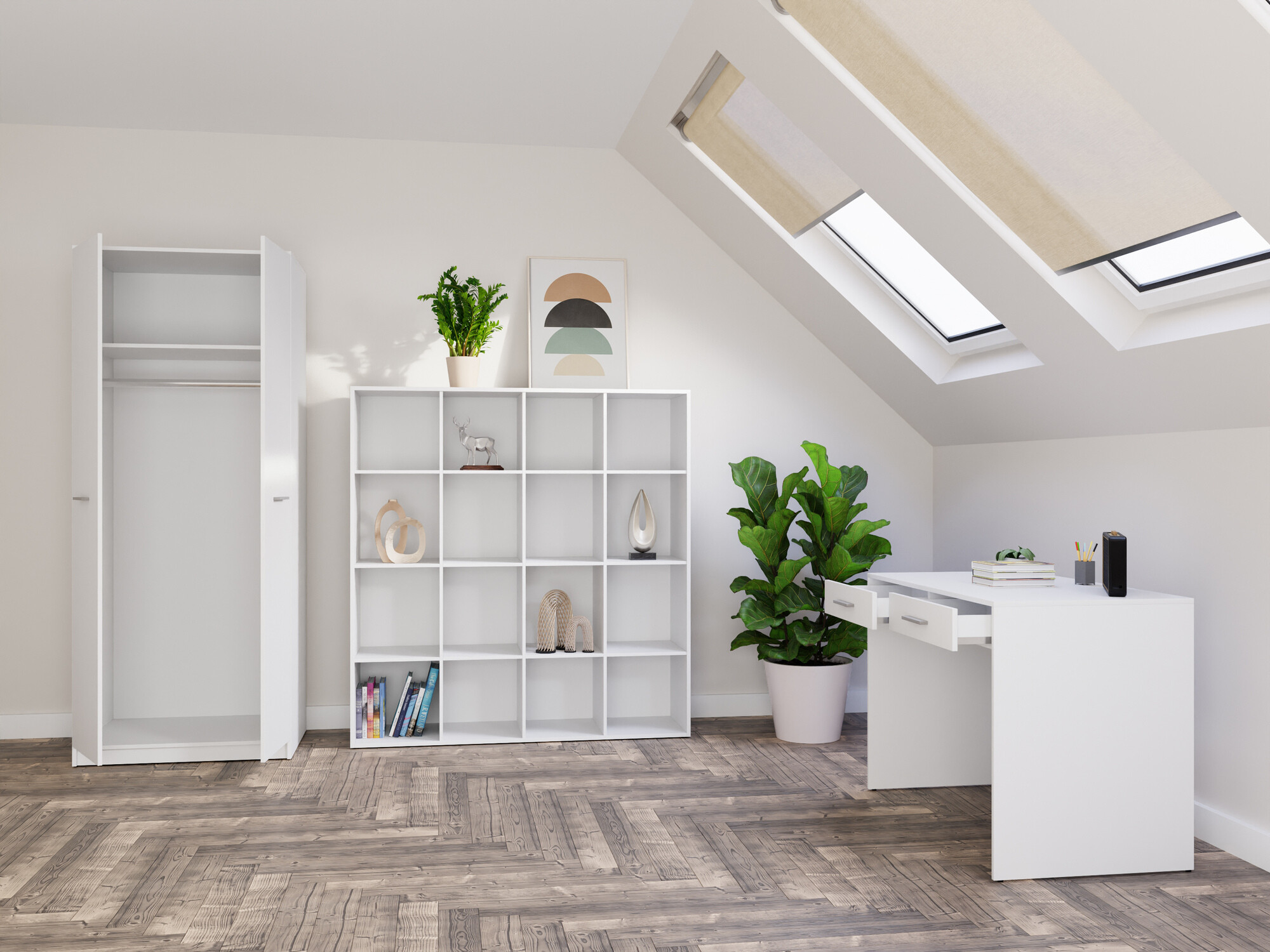 Set birou acasă Novsore 166 (Alb)