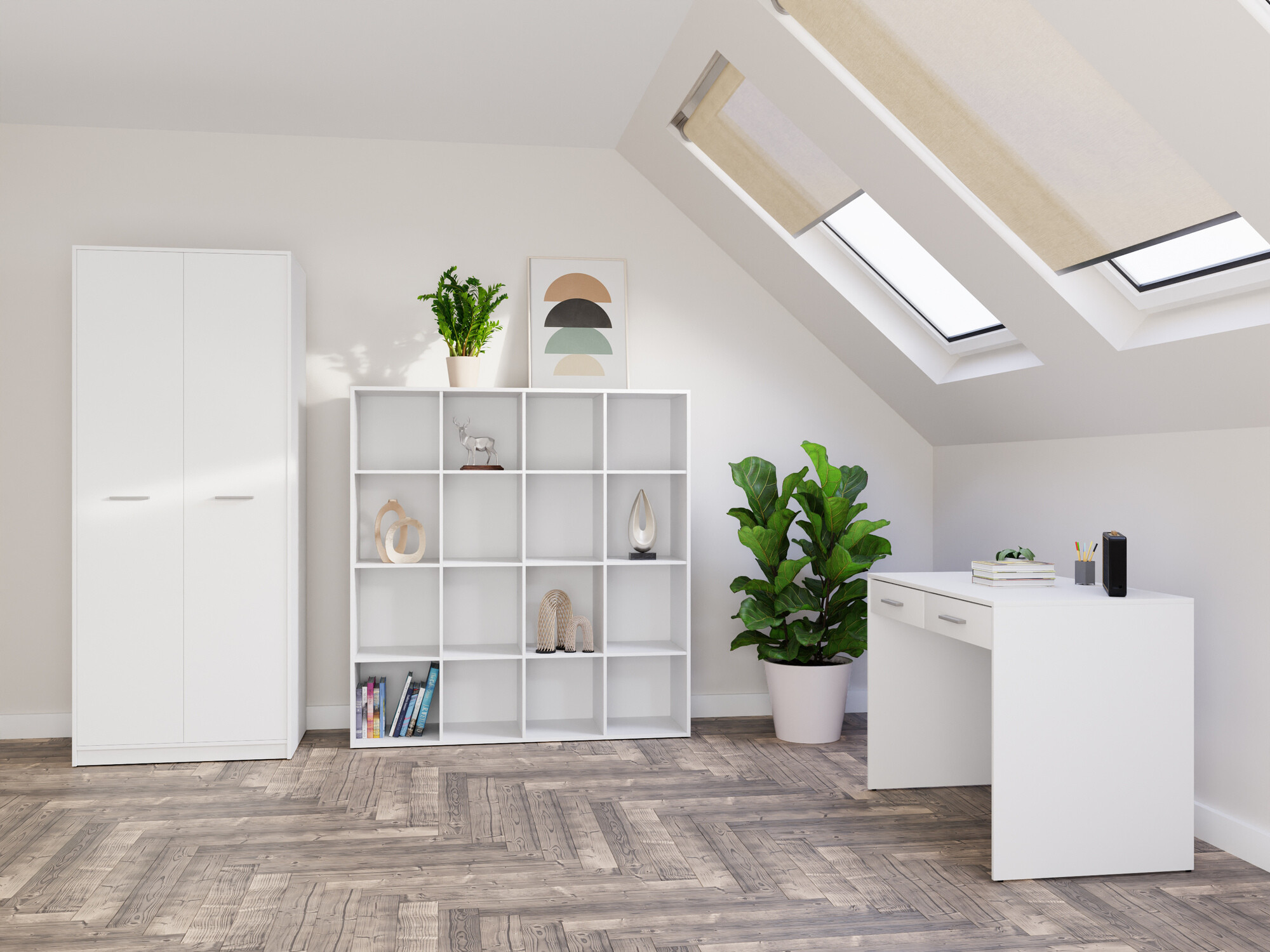 Set birou acasă Novsore 166 (Alb)