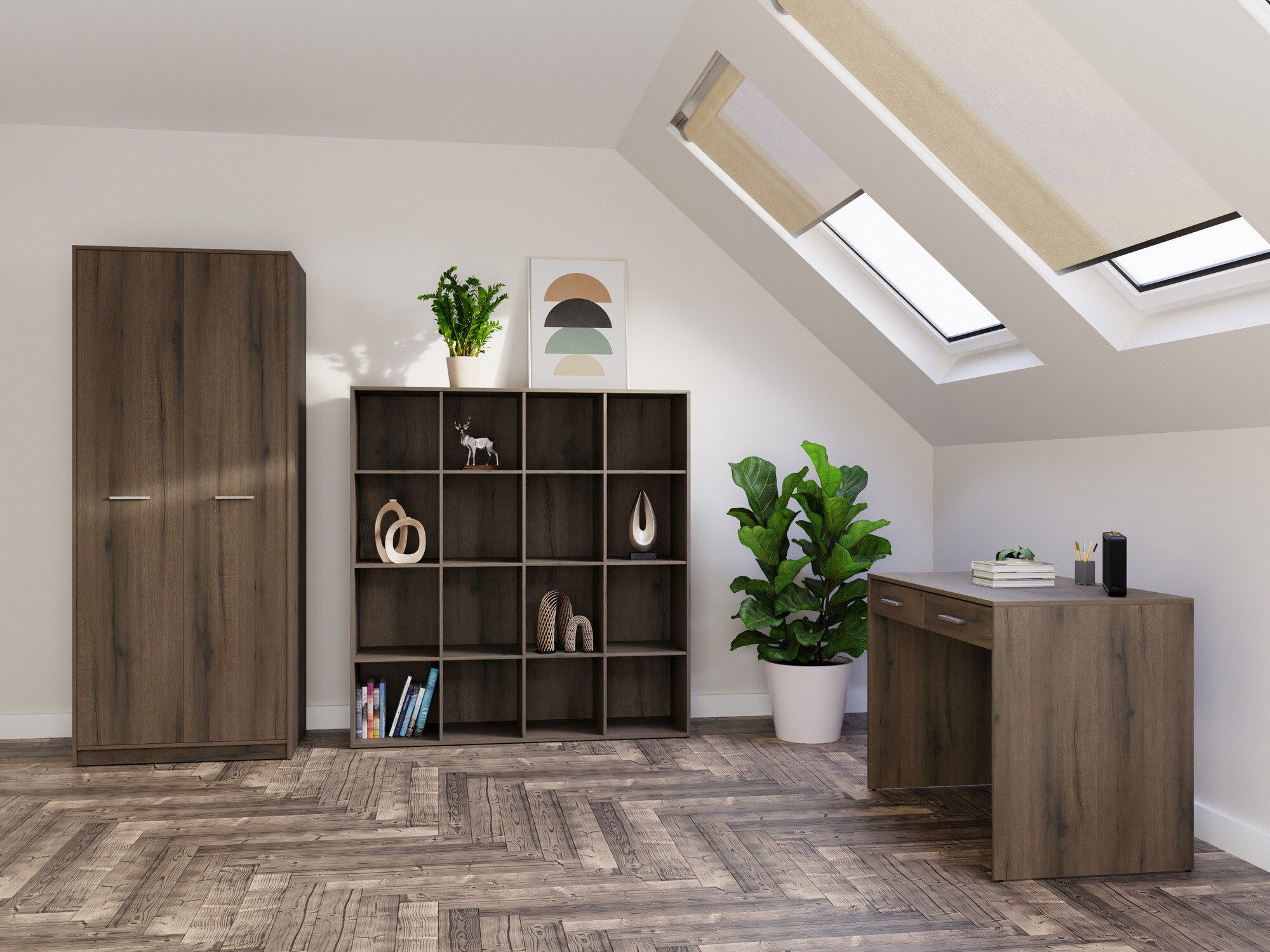 Set birou acasă Novsore 166 (Stejar închis)