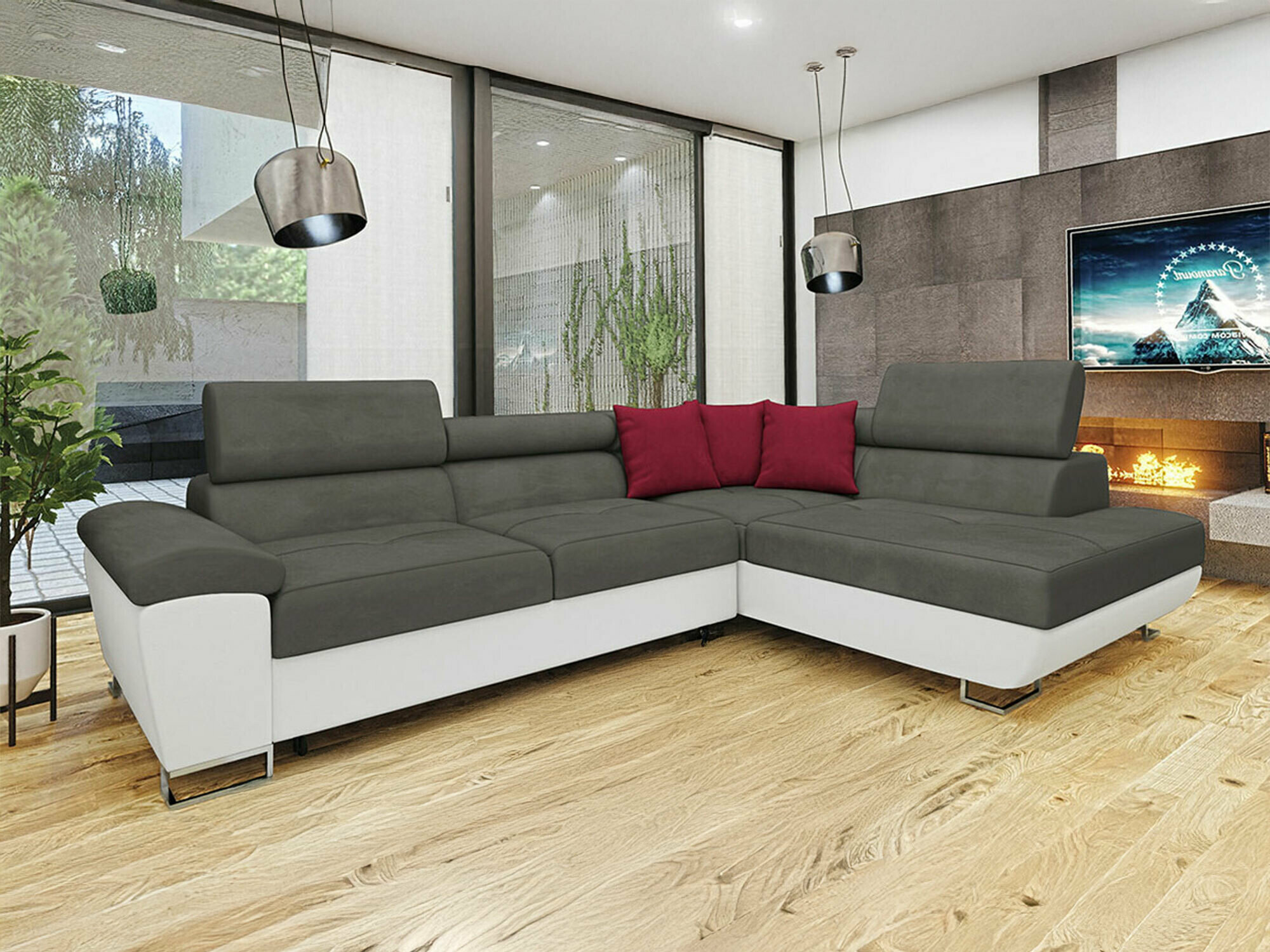 Colțar Comfivo Ruta II (Soft 017 + Uttario Velvet 2971 + Kronos 02)