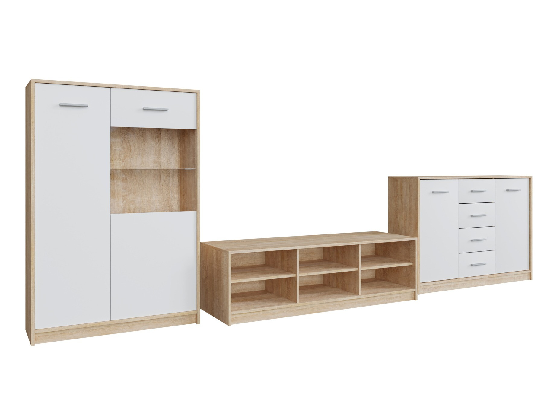 Set de living Novsore 165 (Stejar Sonoma + Alb)