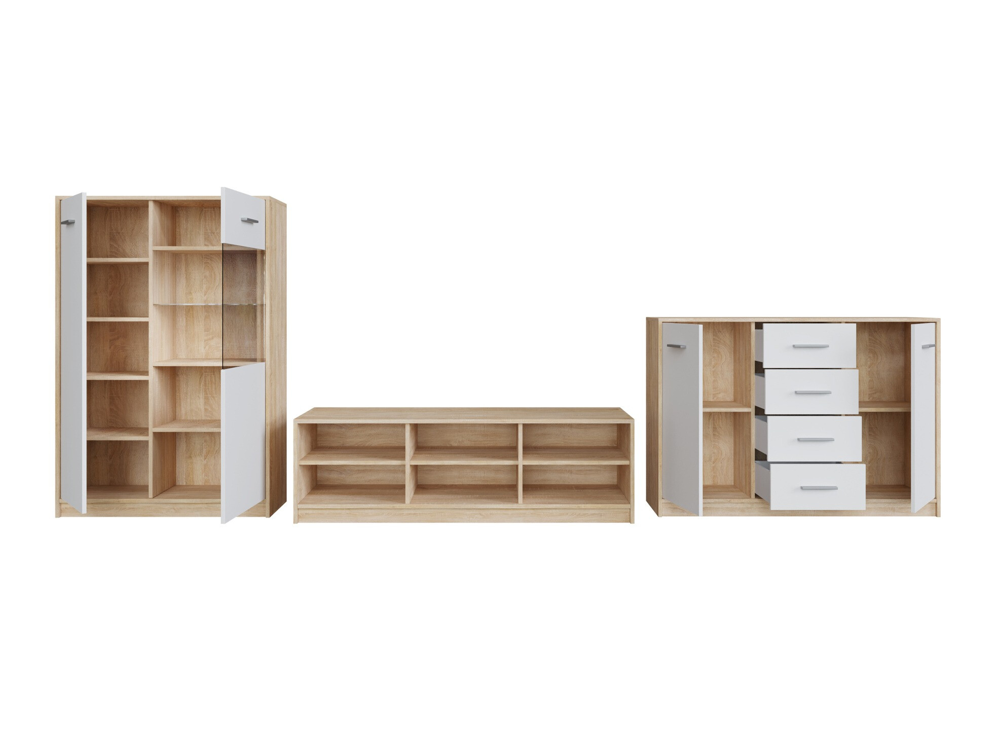 Set de living Novsore 165 (Stejar Sonoma + Alb)