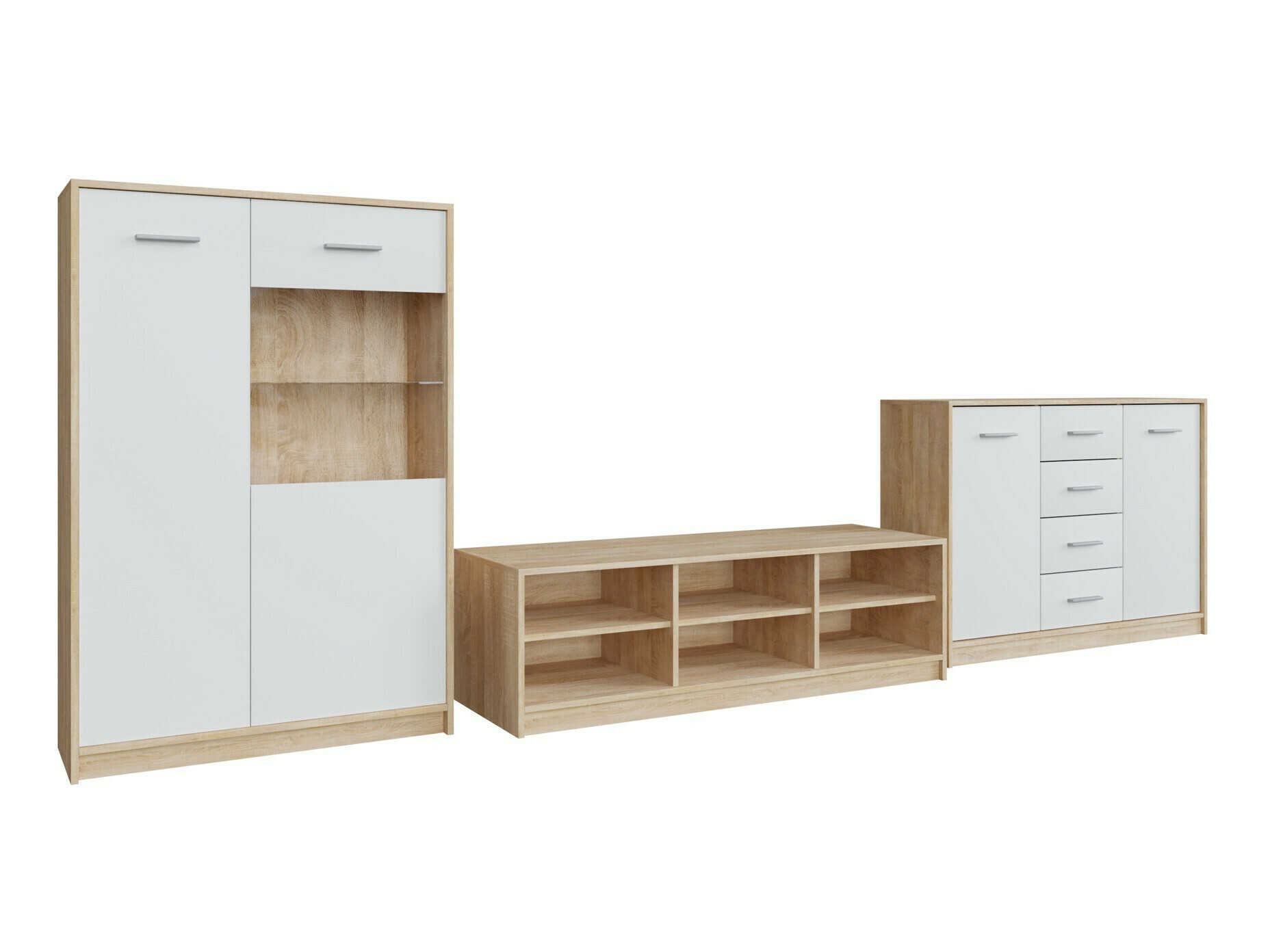 Set de living Novsore 165 (Stejar Sonoma + Alb)