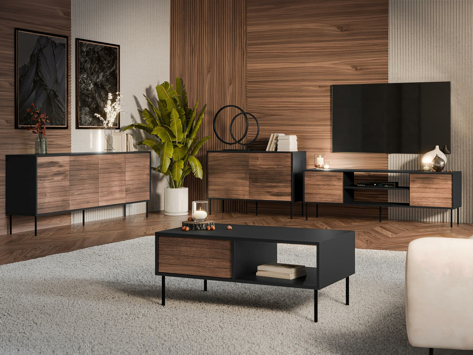 Set camera de zi Flosoru 110 (Nuc + Negru)