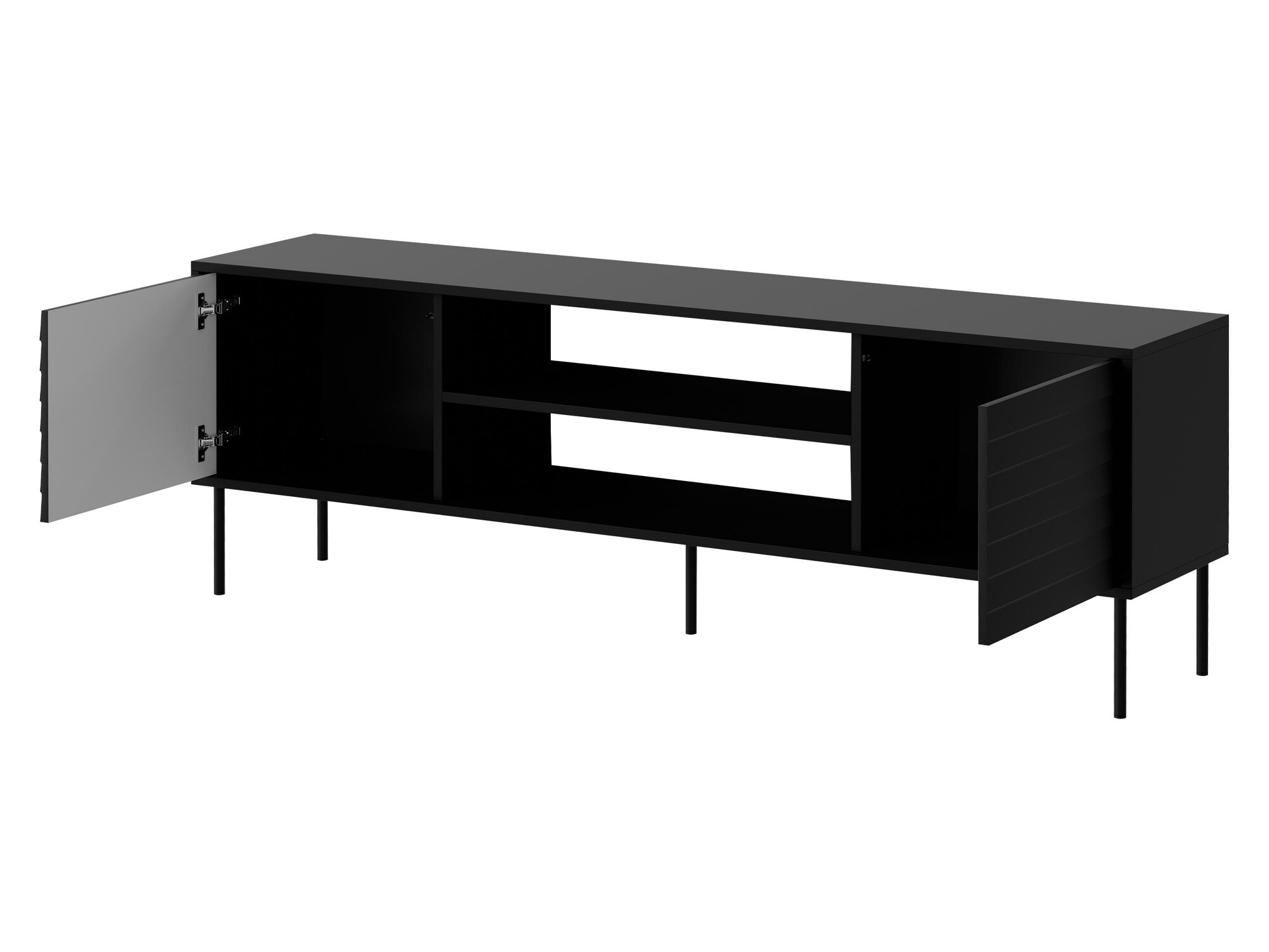 Set de living Flosoru 110 (Nuc + Negru)