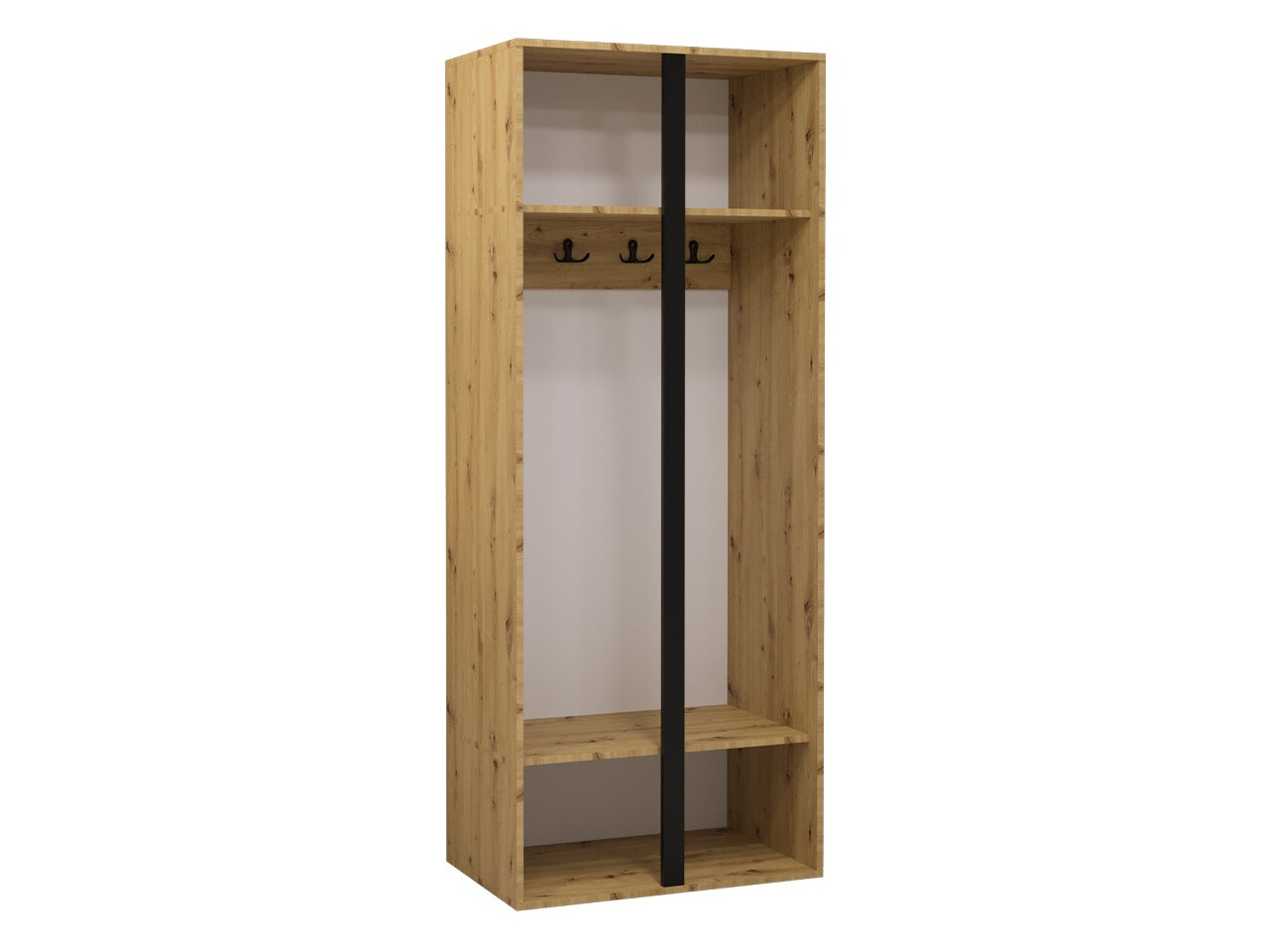 Dulap Pinis (Stejar artizan + Negru)