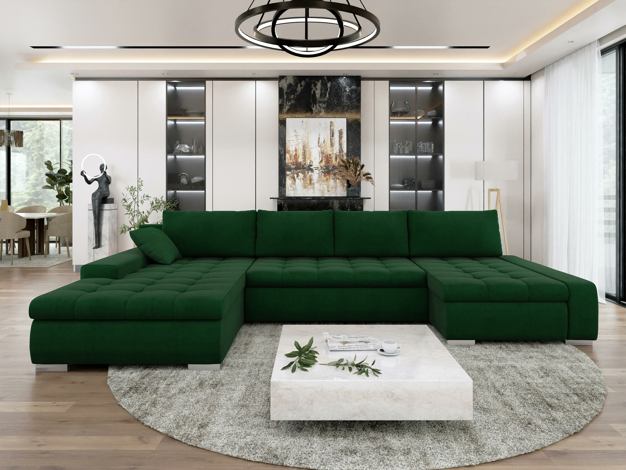 Colțar Comfivo Oliva (Uttario Velvet 2951)