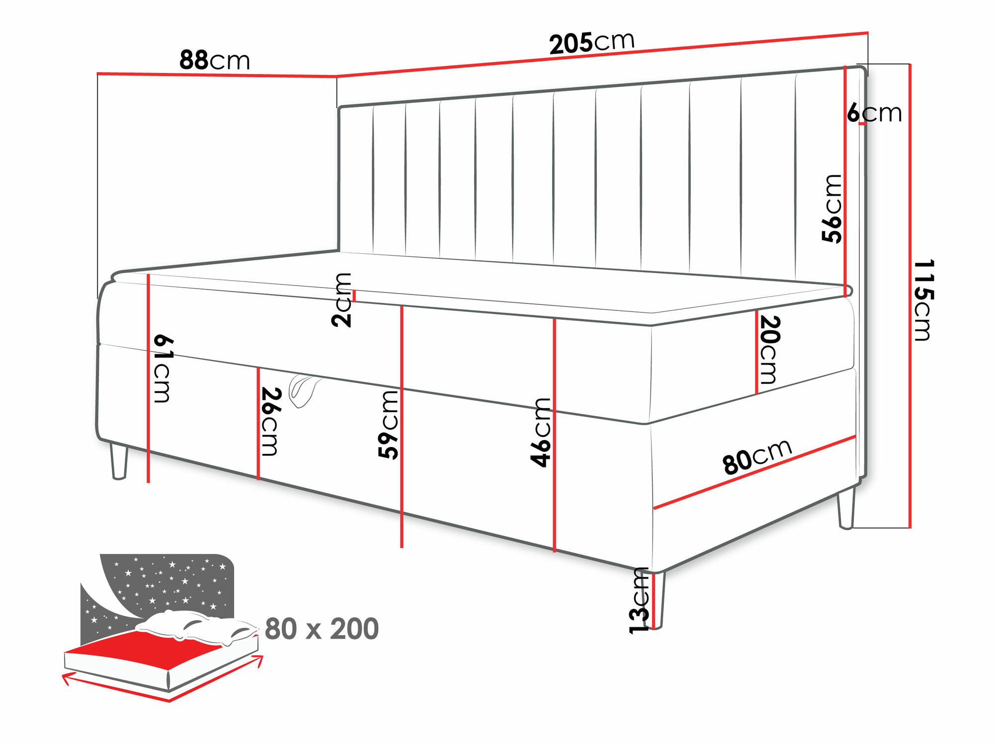 Pat boxspring Lucus I (Soft 017 + Fresh 17)