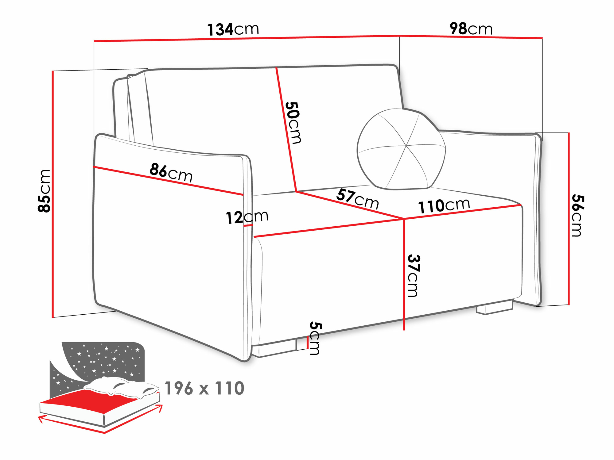 Canapea extensibilă Velven II (Soul 8)