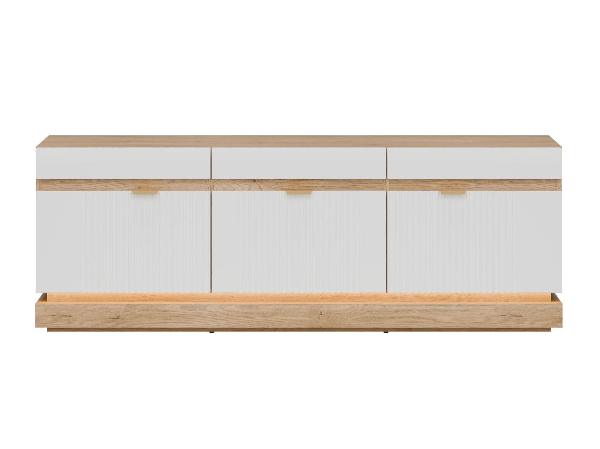 Comodă TV Teselbu 100 (Alb + Stejar Torro)