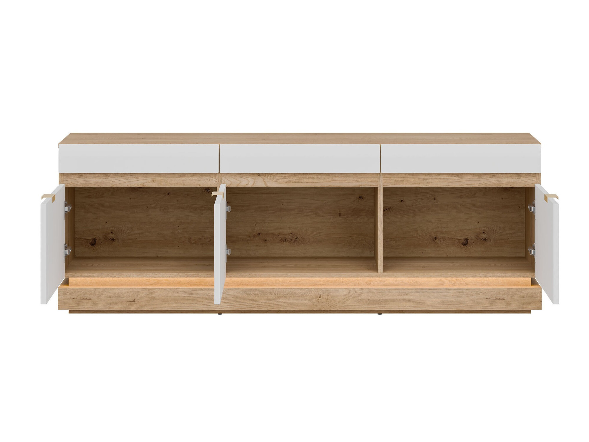 Comodă TV Teselbu 100 (Alb + Stejar Torro)