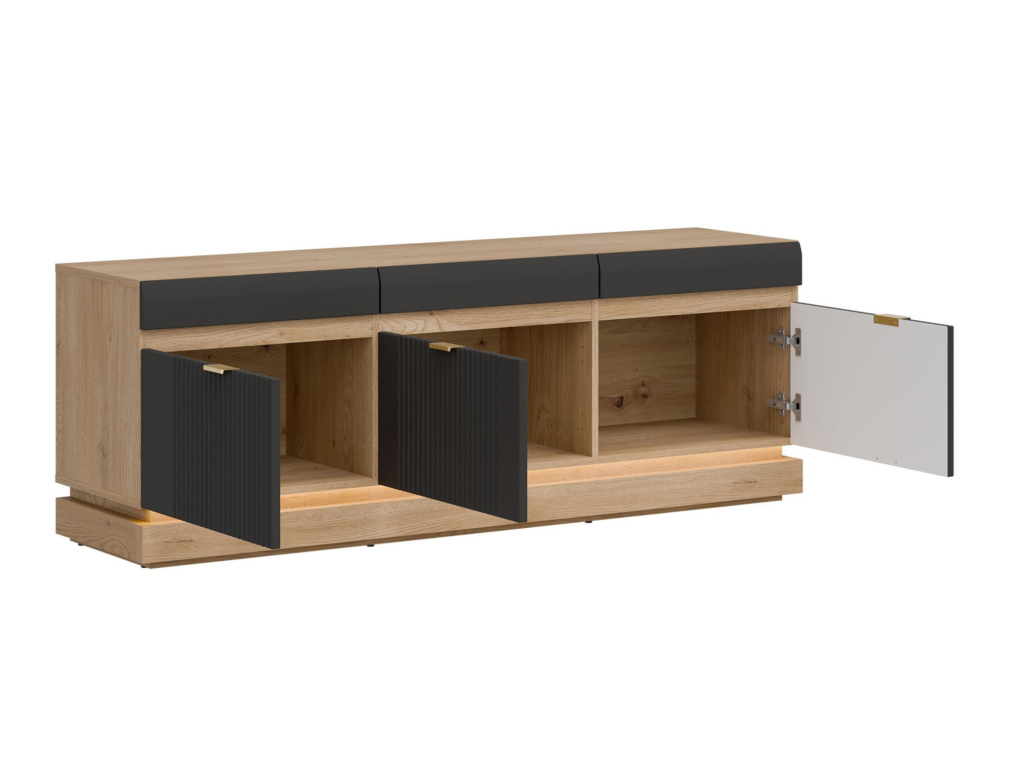 Comodă TV Teselbu 100 (Antracit + Stejar Torro)