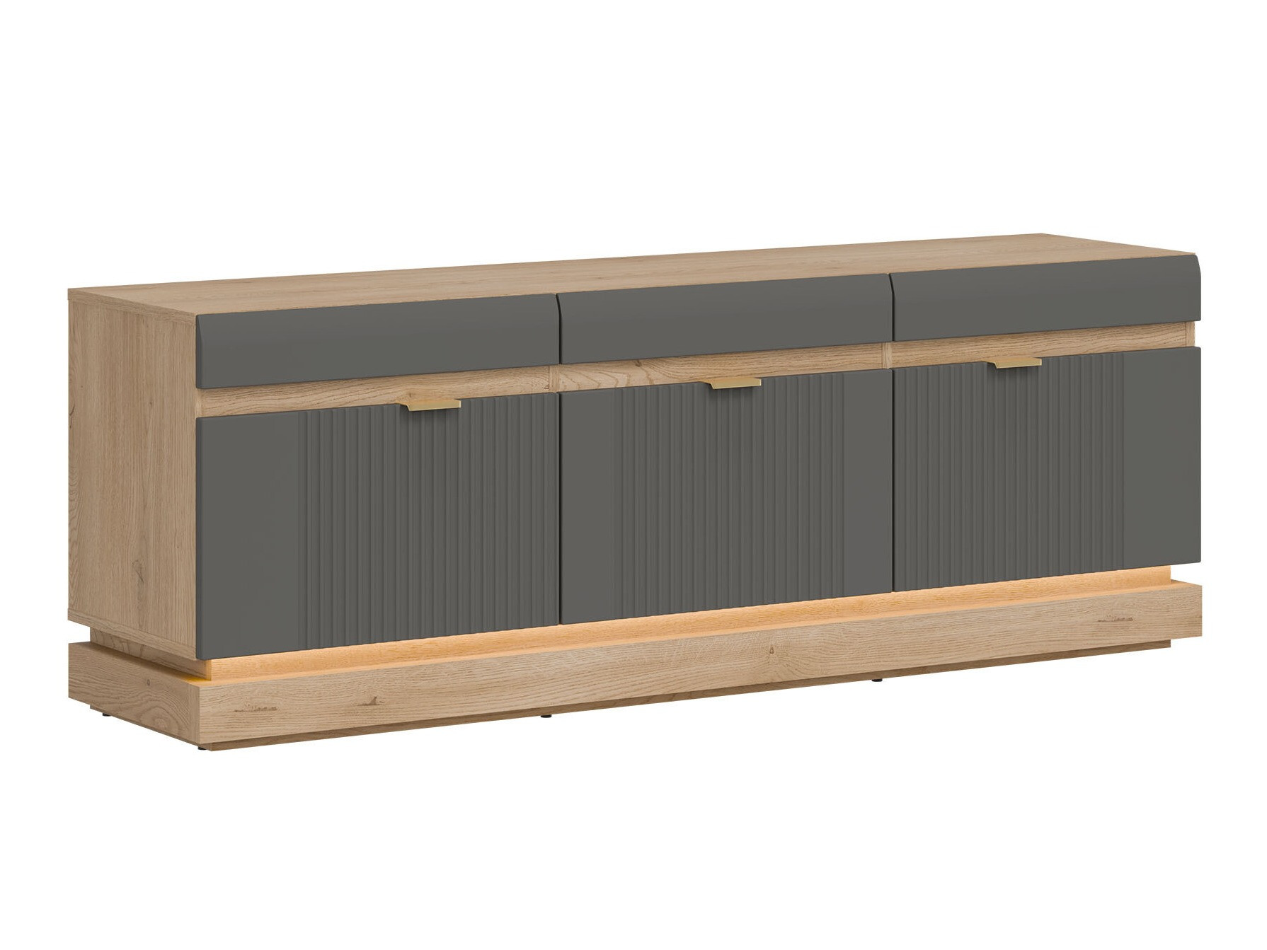 Comodă TV Teselbu 100 (Gri + Stejar Torro)