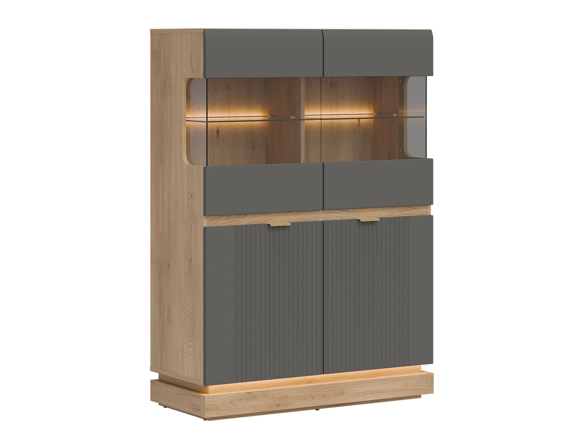 Bufet Teselbu 105 (Gri + Stejar)