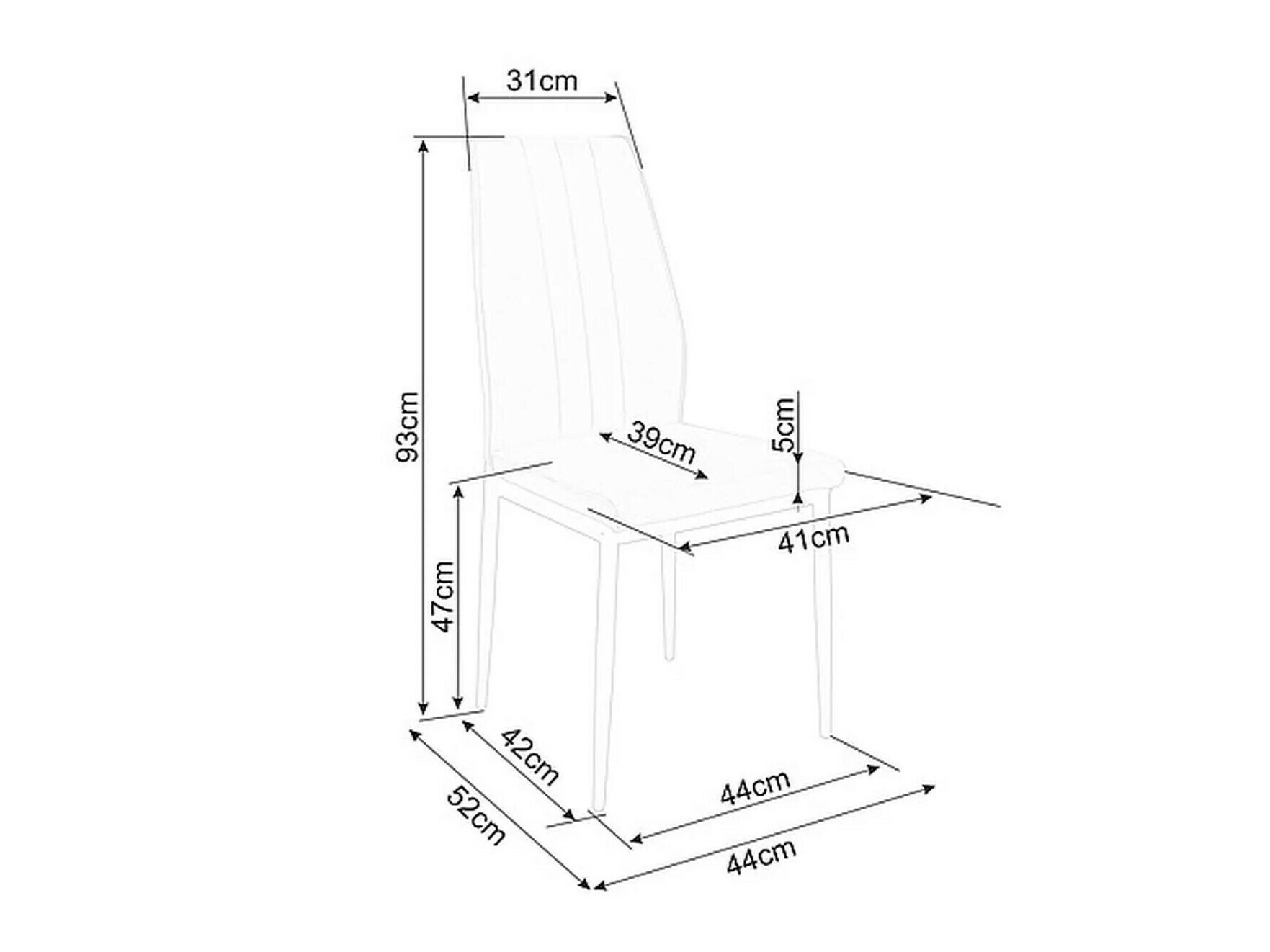 Scaun Detroit 738 (Negru)