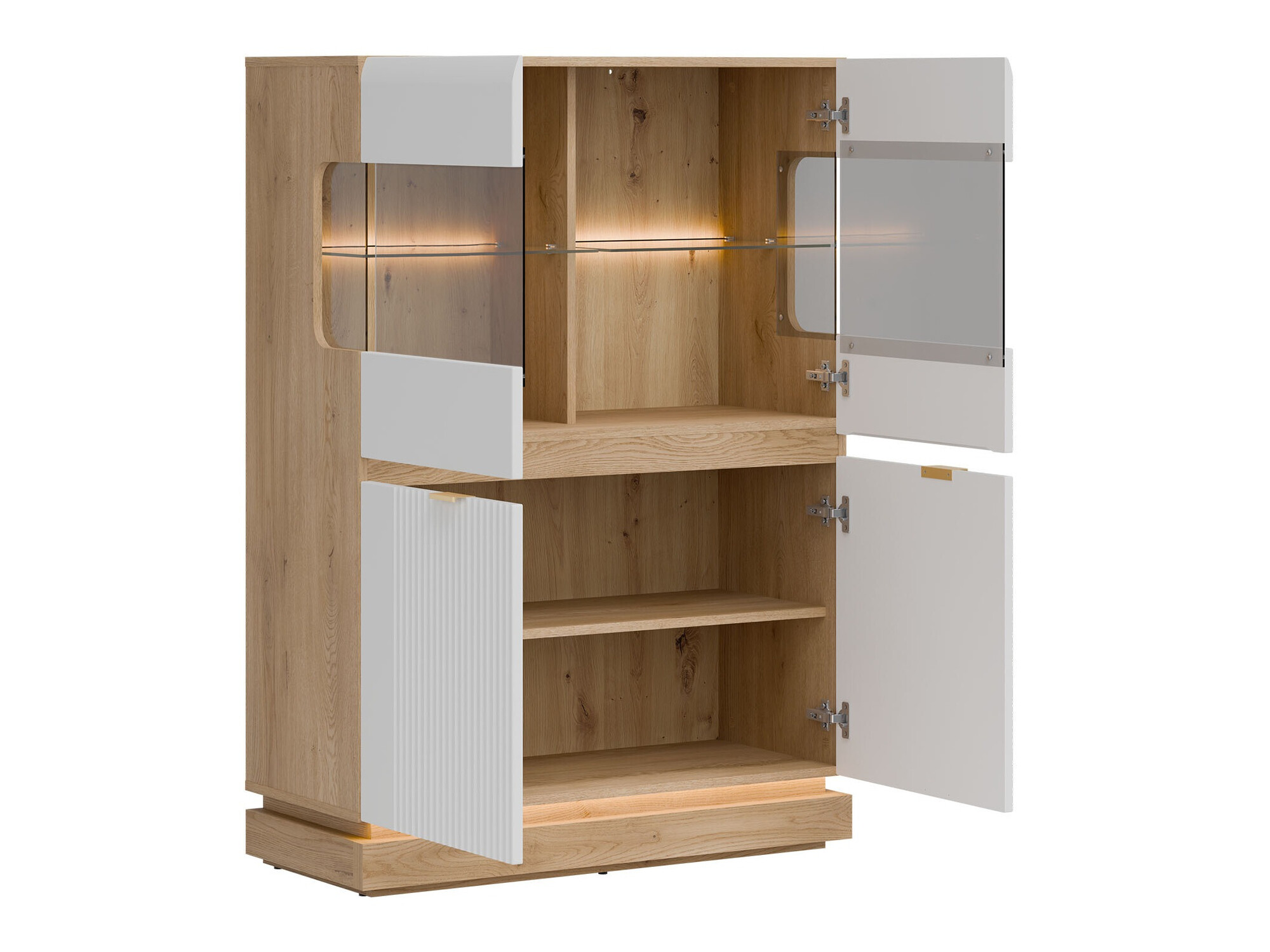Set de living Teselbu 116 (Alb + Stejar)